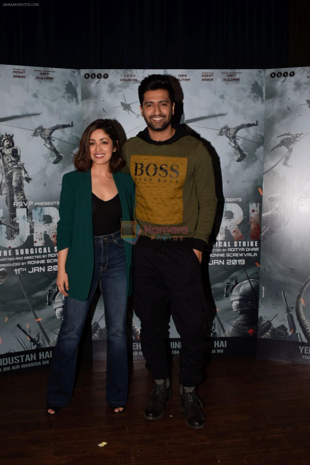 Yami Guatam, Vicky Kaushal during the media interactions for thier film Uri in jw marriott juhu on 22nd Dec 2018