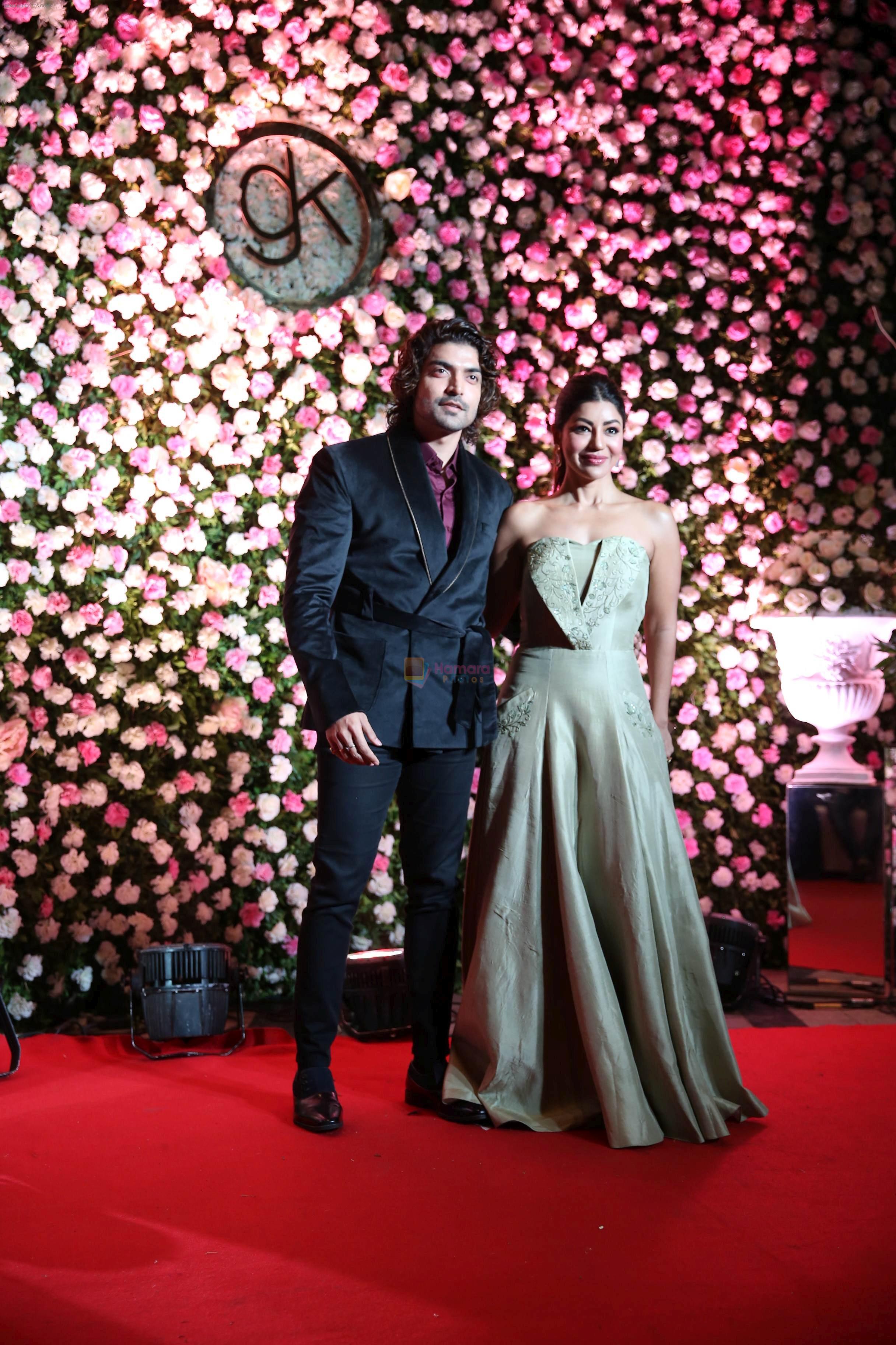 Gurmeet and Debina at Kapil Sharma's wedding reception in jw marriott Sahar on 25th Dec 2018