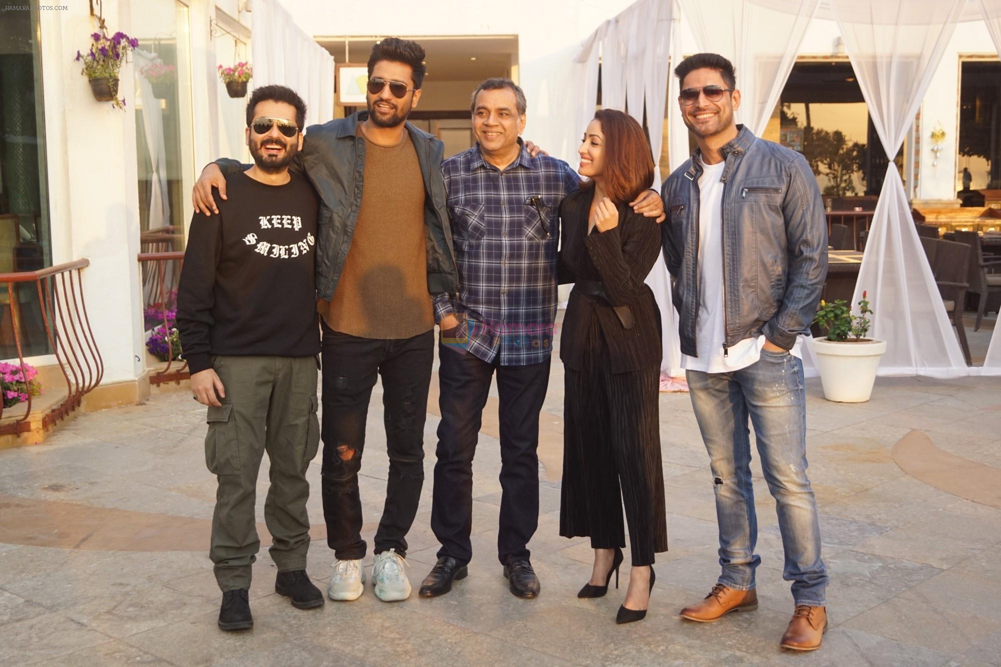Vicky Kaushal,Paresh Rawal,Yami Gautam, Mohit Raina, Aditya Dhar Spotted for Media Interview of film URI on 7th Jan 2019