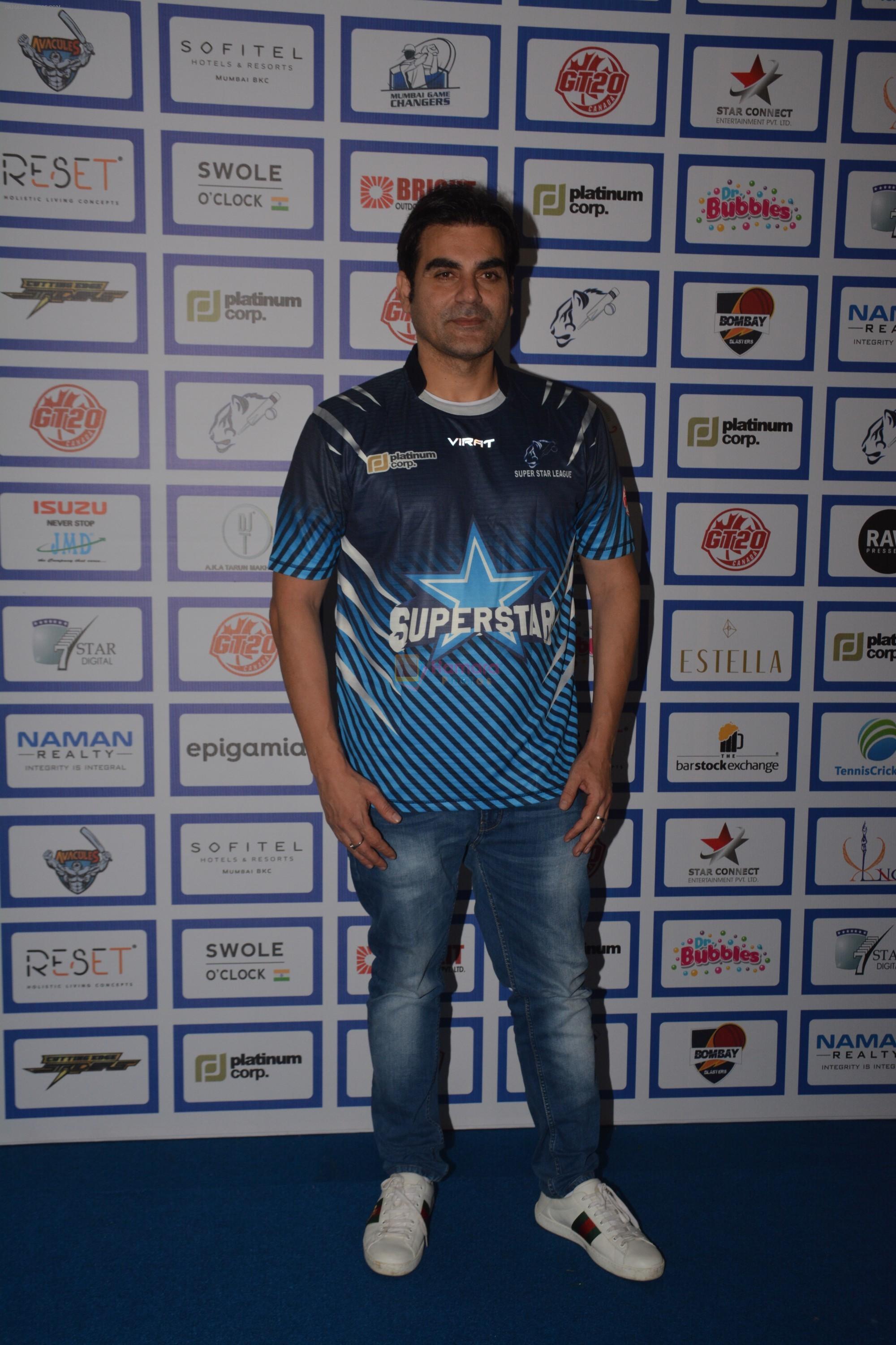 Arbaaz Khan during The Inaugural Match Of Super Star League At Bandra on 7th Jan 2019