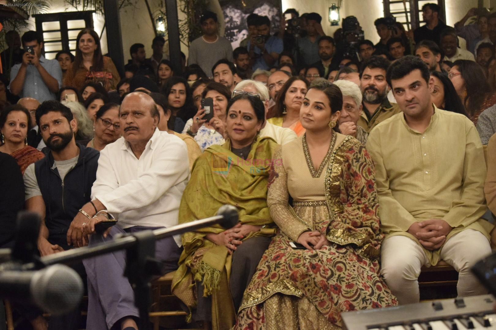 Vidya Balan, Siddharth Roy Kapoor at Kaifi Azmi's centenary celebrations with a musical evening at his juhu residence on 10th Jan 2019