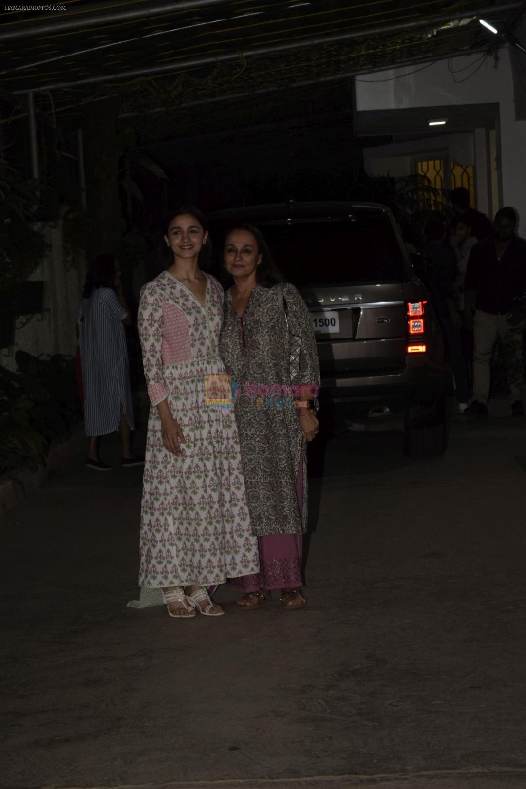 Alia Bhatt, Soni Razdan at Uri Screening in Sunny Sound Juhu on 18th Jan 2019