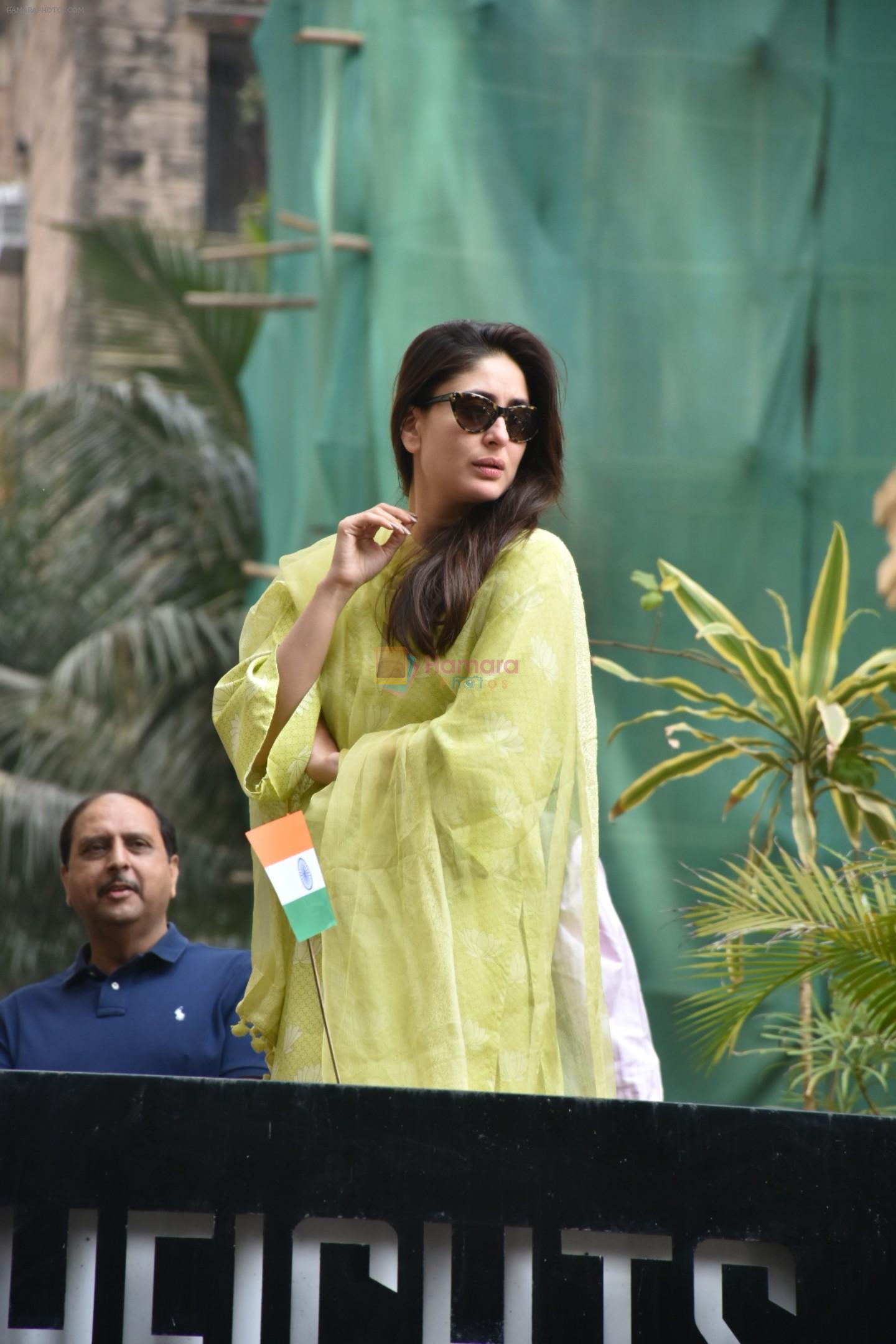 Kareena Kapoor during the flag hoisting ceremony at thier society in bandra on 26th Jan 2019