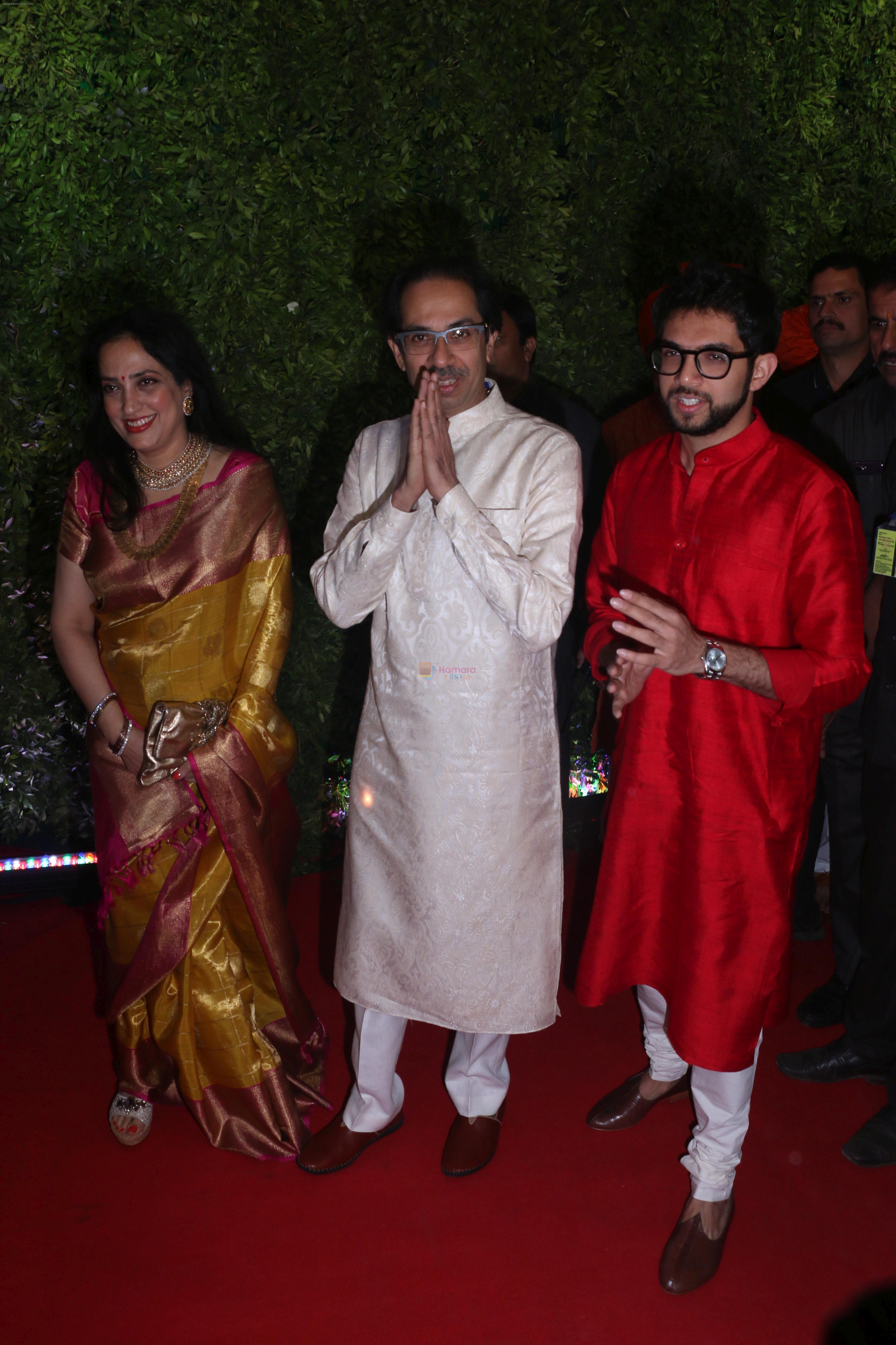 Uddhav Thackeray, Rashmi Thackeray at Raj Thackeray's son Amit's wediing in St Regis on 27th Jan 2019