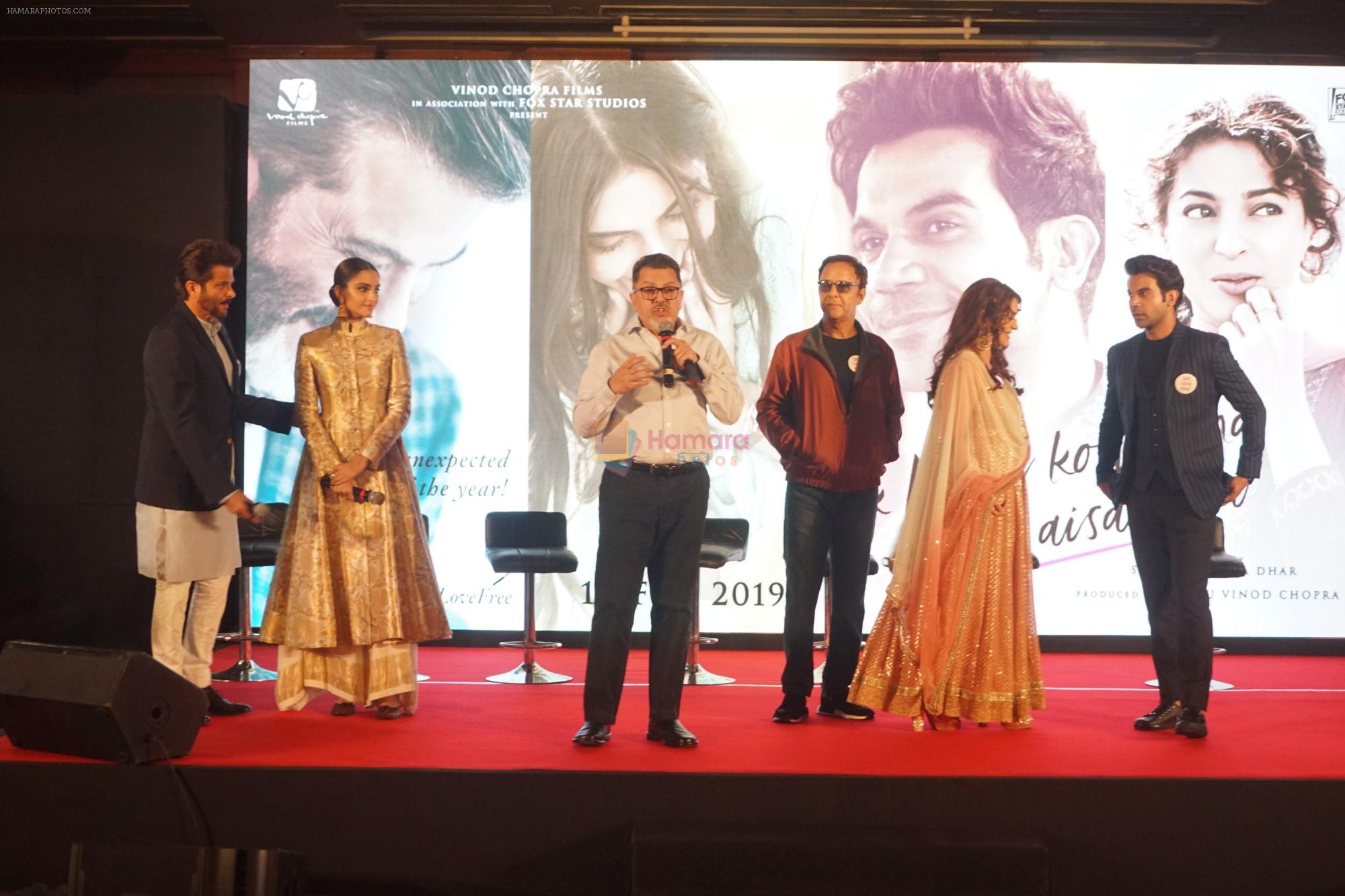 Anil Kapoor,Sonam Kapoor, Rajkummar Rao, Juhi Chawla, Vidhu Vinod Chopra at the Press Conference & A Closer Look Into EK LADKI KO DEKHA TOH AISA LAGA on 28th Jan 2019