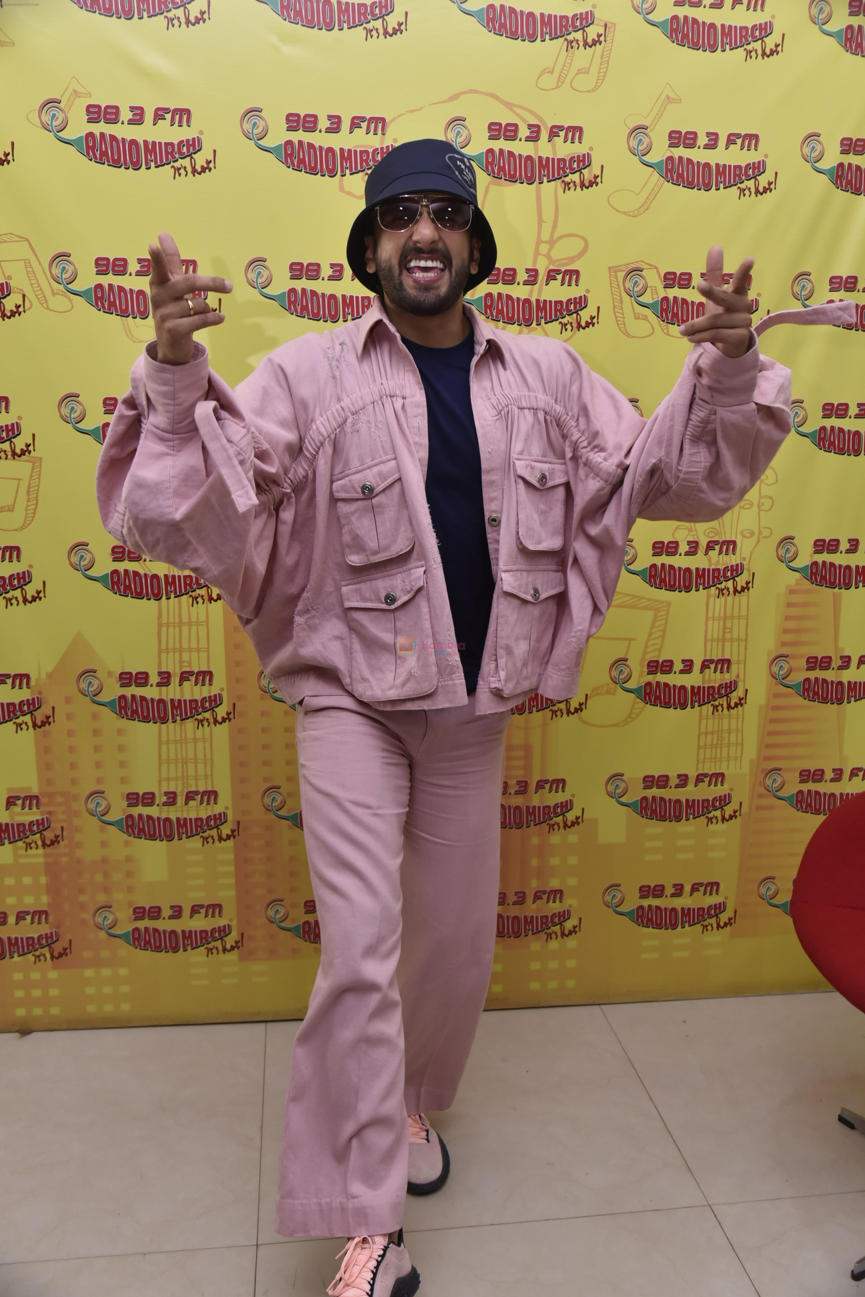Ranveer Singh at Radio Mirchi studio for the promotions of film Gully Boy on 4th Feb 2019