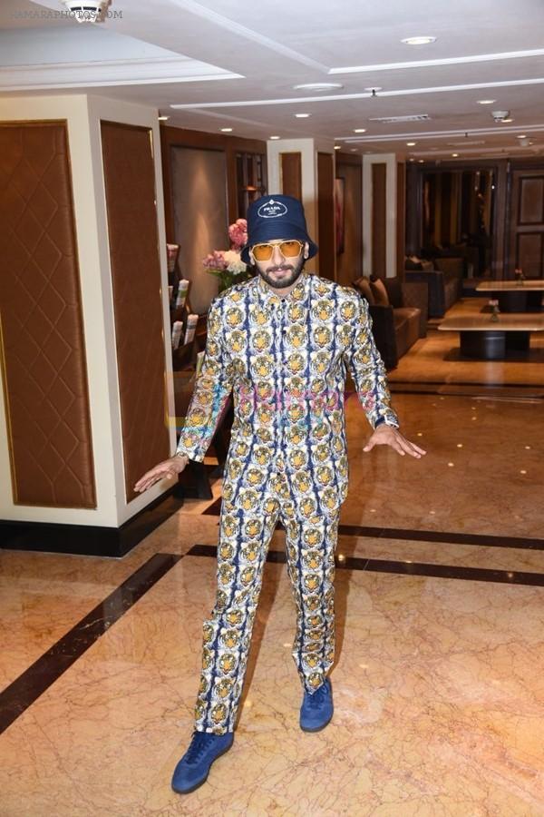 Ranveer Singh spotted at the interviews of Gully boy on 6th Feb 2019