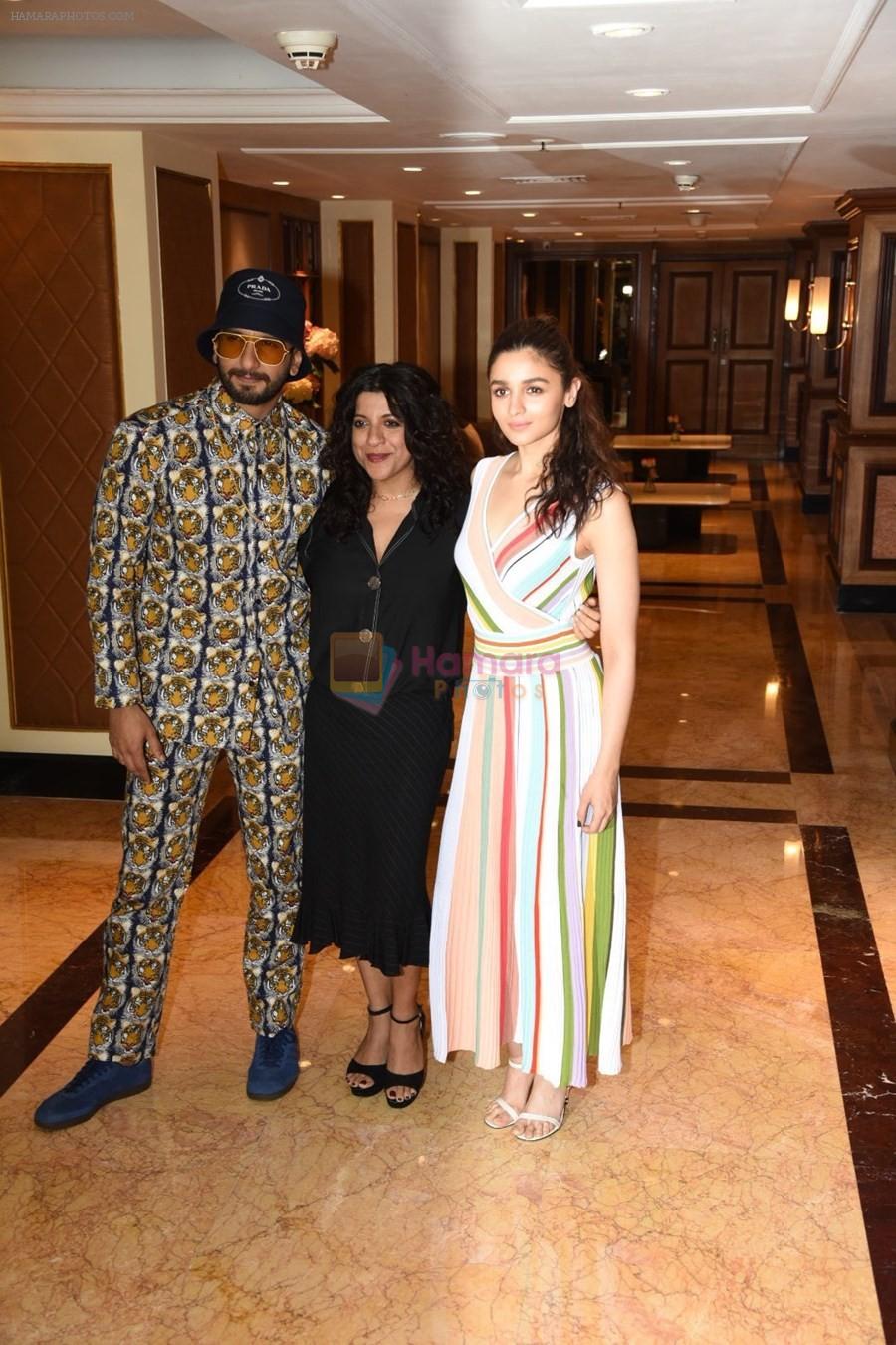 Ranveer Singh and Alia Bhatt spotted at the interviews of Gully boy on 6th Feb 2019