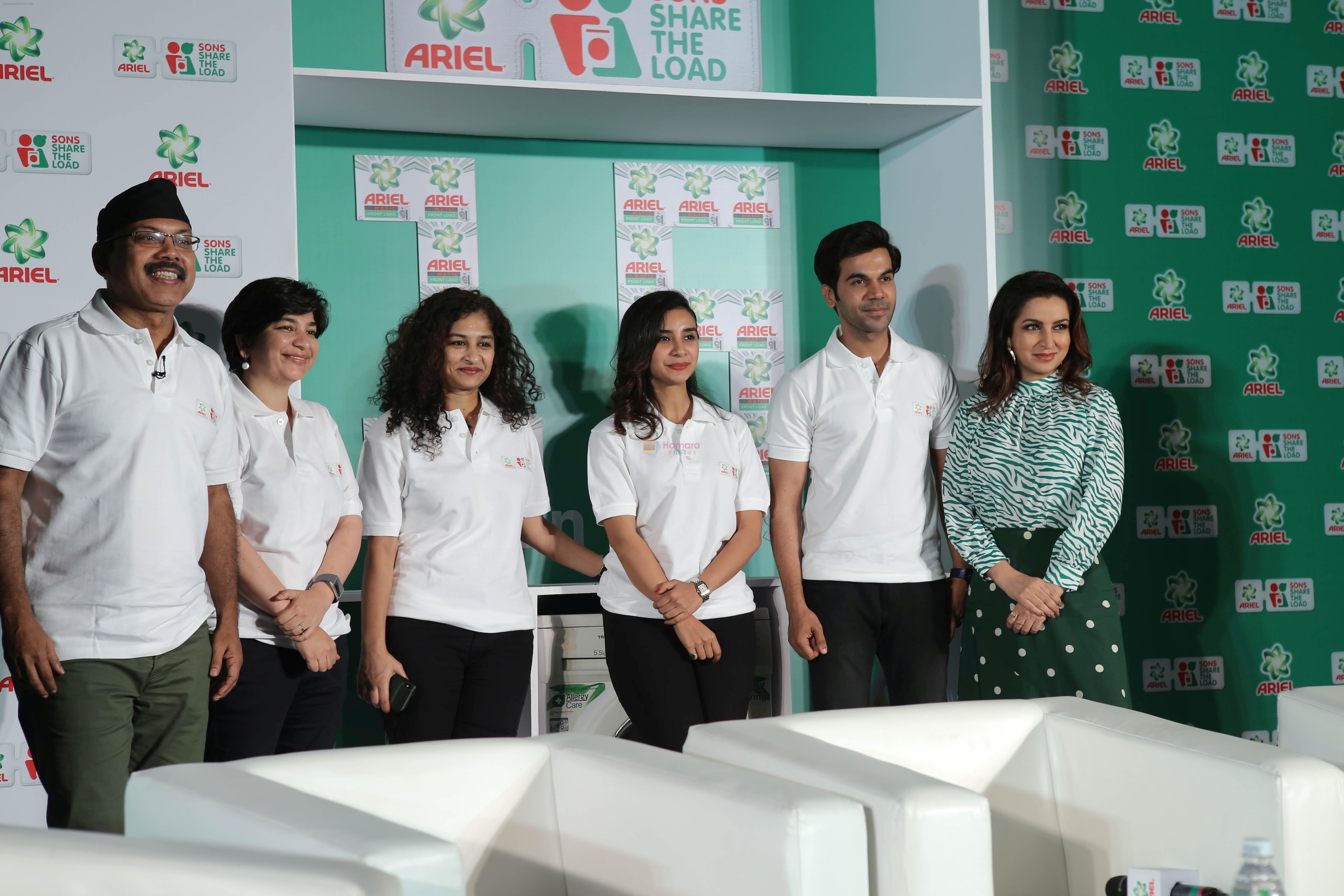 Rajkumar Rao , Patralekha, Gauri Shinde, Tisca Chopra at the launch of Ariel's new film Sons #ShareTheLoad at ITC Grand Central in parel on 7th Feb 2019