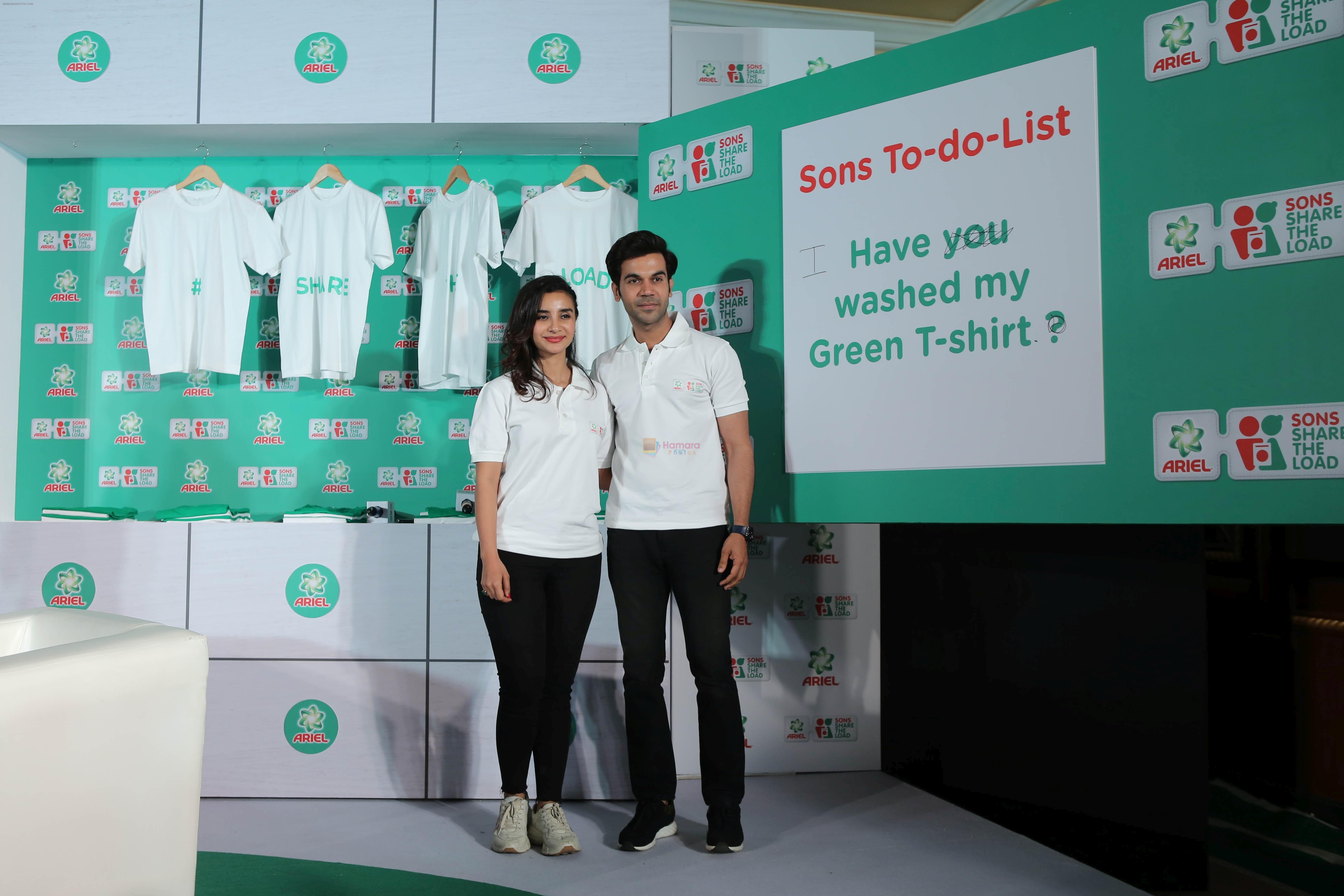Rajkumar Rao , Patralekha at the launch of Ariel's new film Sons #ShareTheLoad at ITC Grand Central in parel on 7th Feb 2019