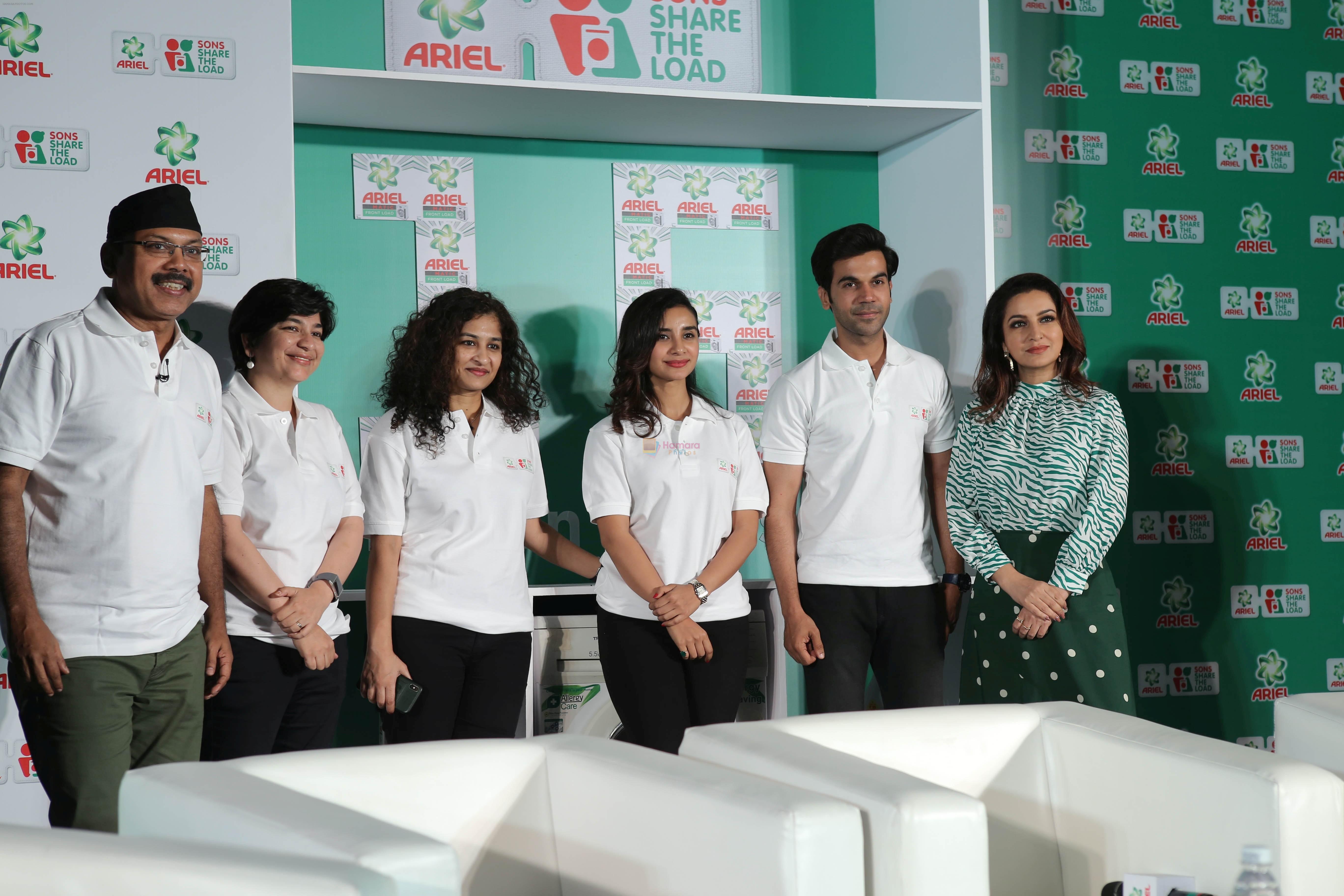 Rajkumar Rao , Patralekha, Gauri Shinde, Tisca Chopra at the launch of Ariel's new film Sons #ShareTheLoad at ITC Grand Central in parel on 7th Feb 2019