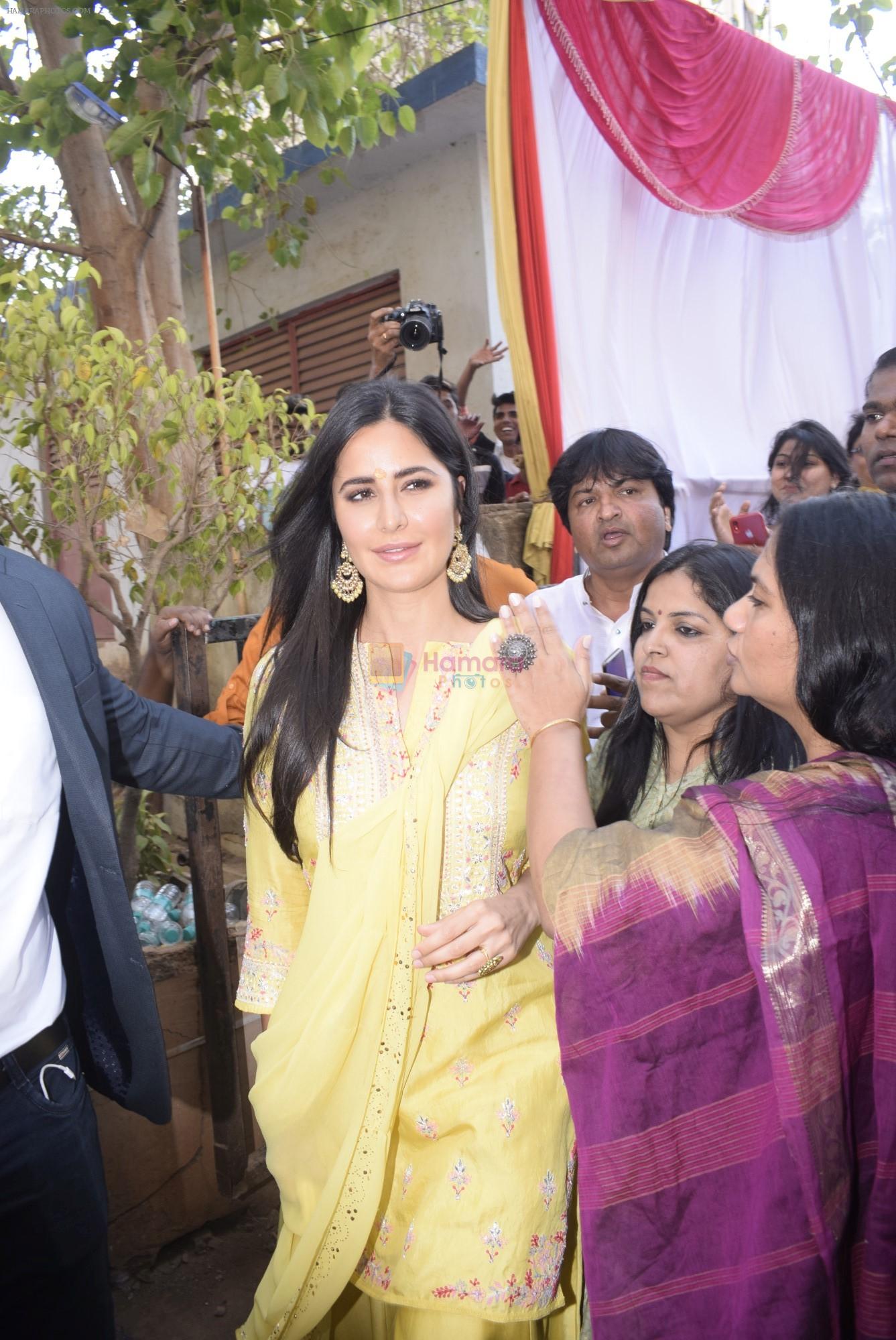 Katrina Kaif at Saraswati pujan at Anurag Basu's house in goregaon on 10th Feb 2019