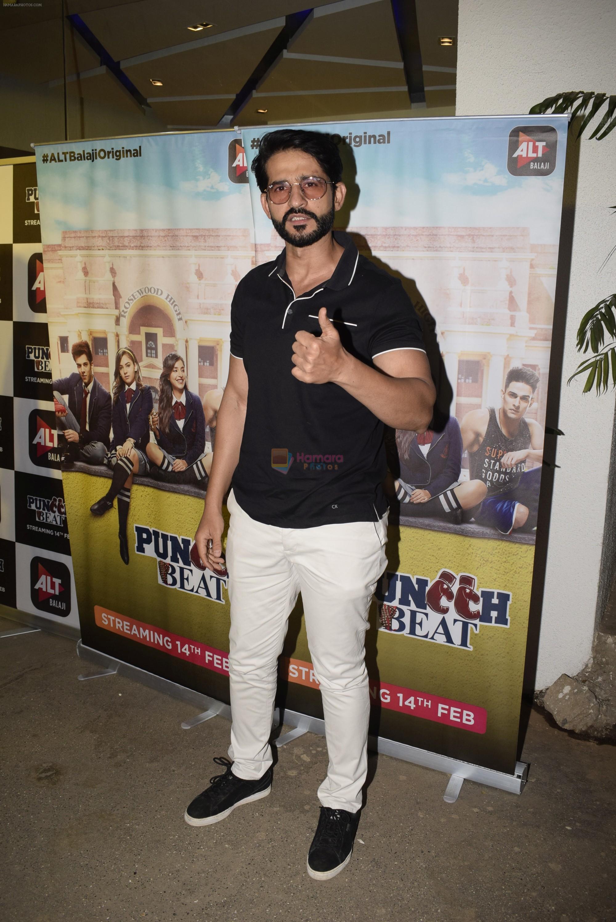 Hiten Tejwani at the Screening of Alt Balaji's new web series Punch Beat in Sunny sound juhu on 11th Feb 2019