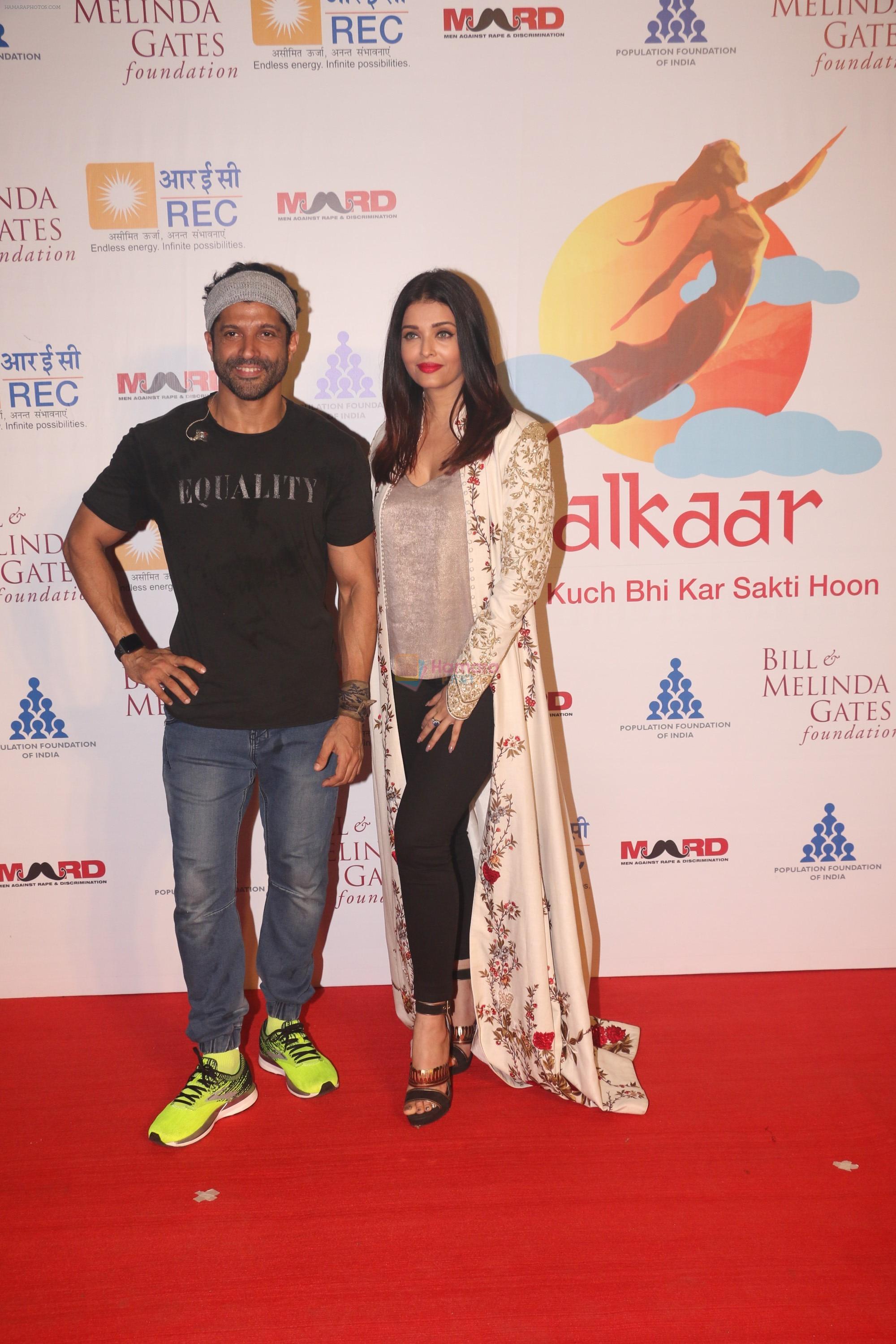 Aishwarya Rai Bachchan, Farhan Akhtar at Lalkaar concert by Farhan Akhtar's MARD foundation at Amphitheater in bandra on 14th Feb 2019