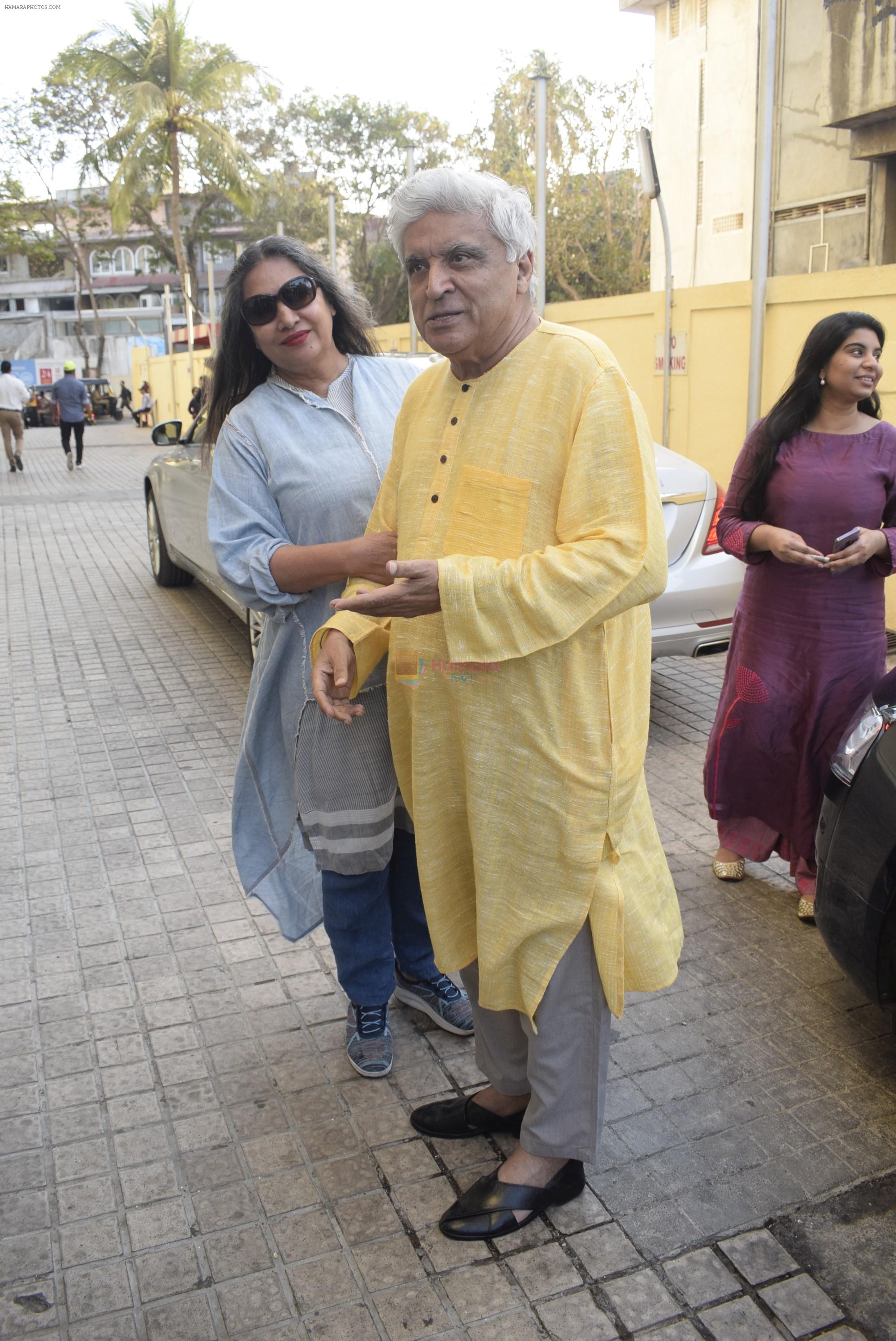 Shabana Azmi & Javed Akhtar at PVR juhu on 27th Feb 2019