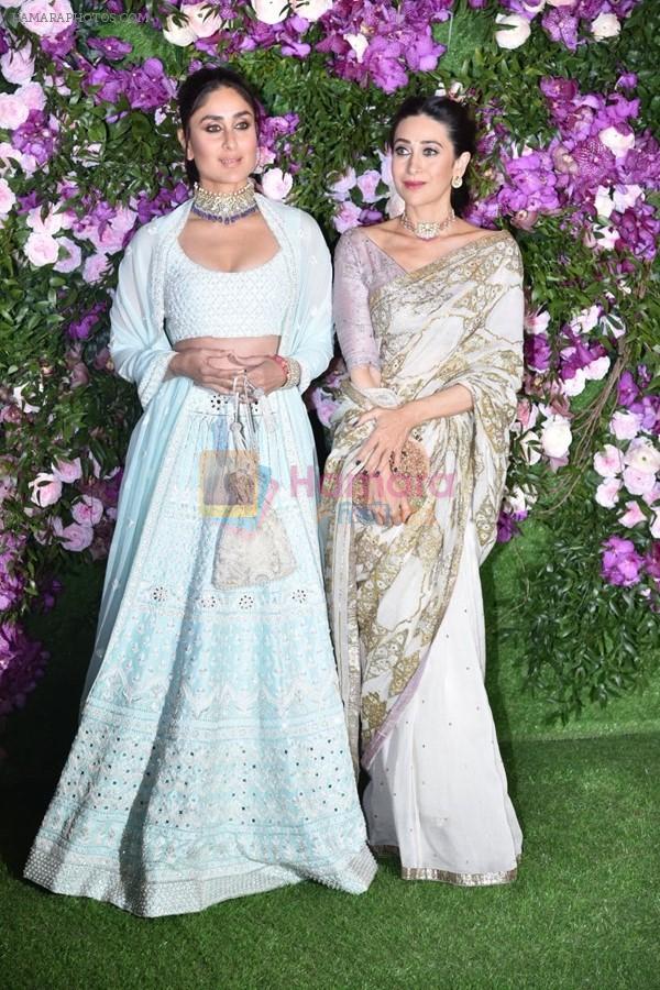 Kareena Kapoor, Karisma Kapoor at Akash Ambani & Shloka Mehta wedding in Jio World Centre bkc on 10th March 2019
