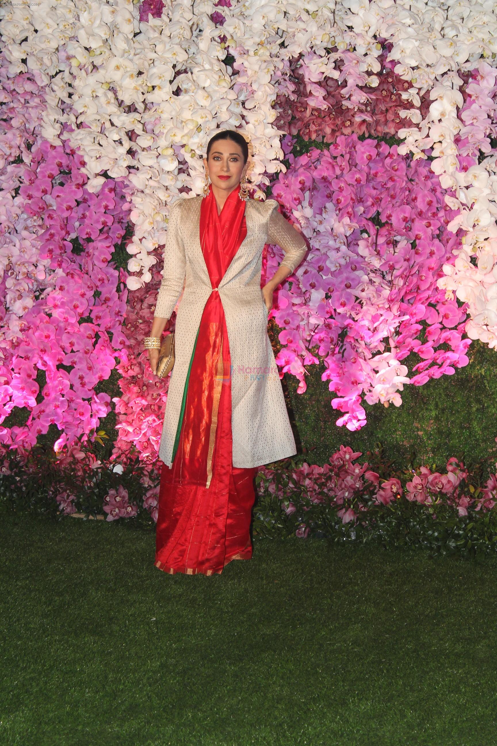 Karisma Kapoor at Akash Ambani & Shloka Mehta wedding in Jio World Centre bkc on 10th March 2019