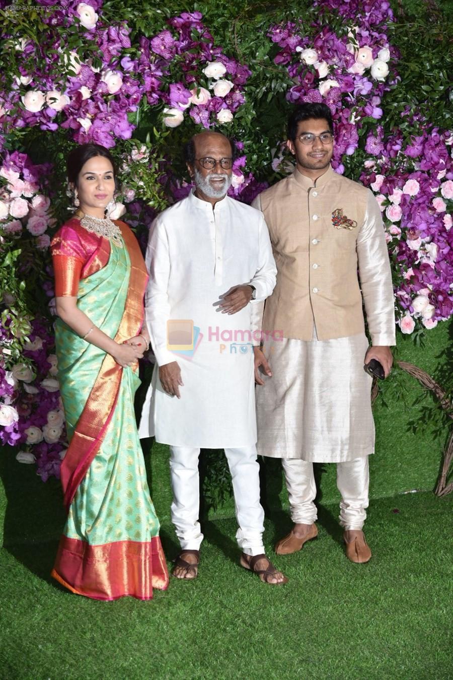 Rajnikanth at Akash Ambani & Shloka Mehta wedding in Jio World Centre bkc on 10th March 2019