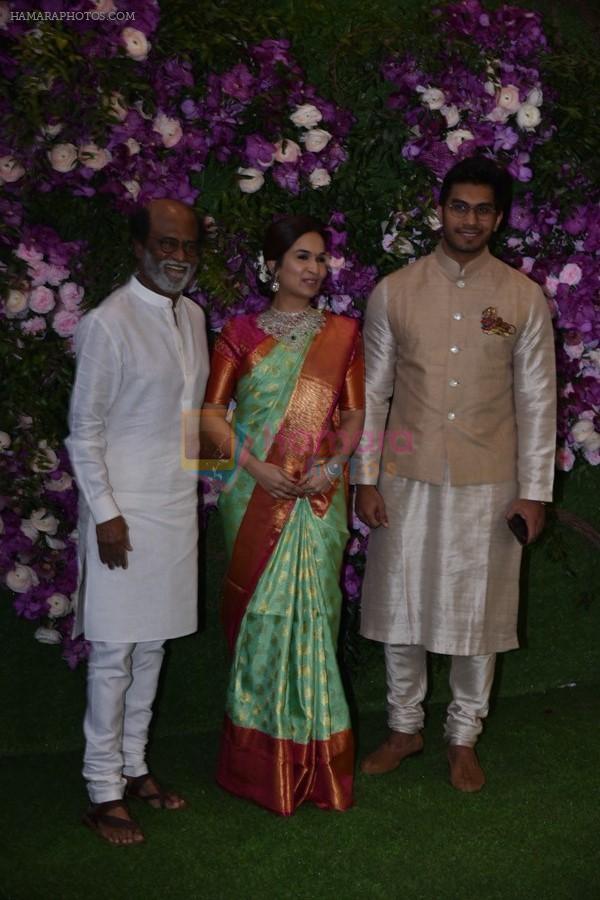 Rajnikanth at Akash Ambani & Shloka Mehta wedding in Jio World Centre bkc on 10th March 2019