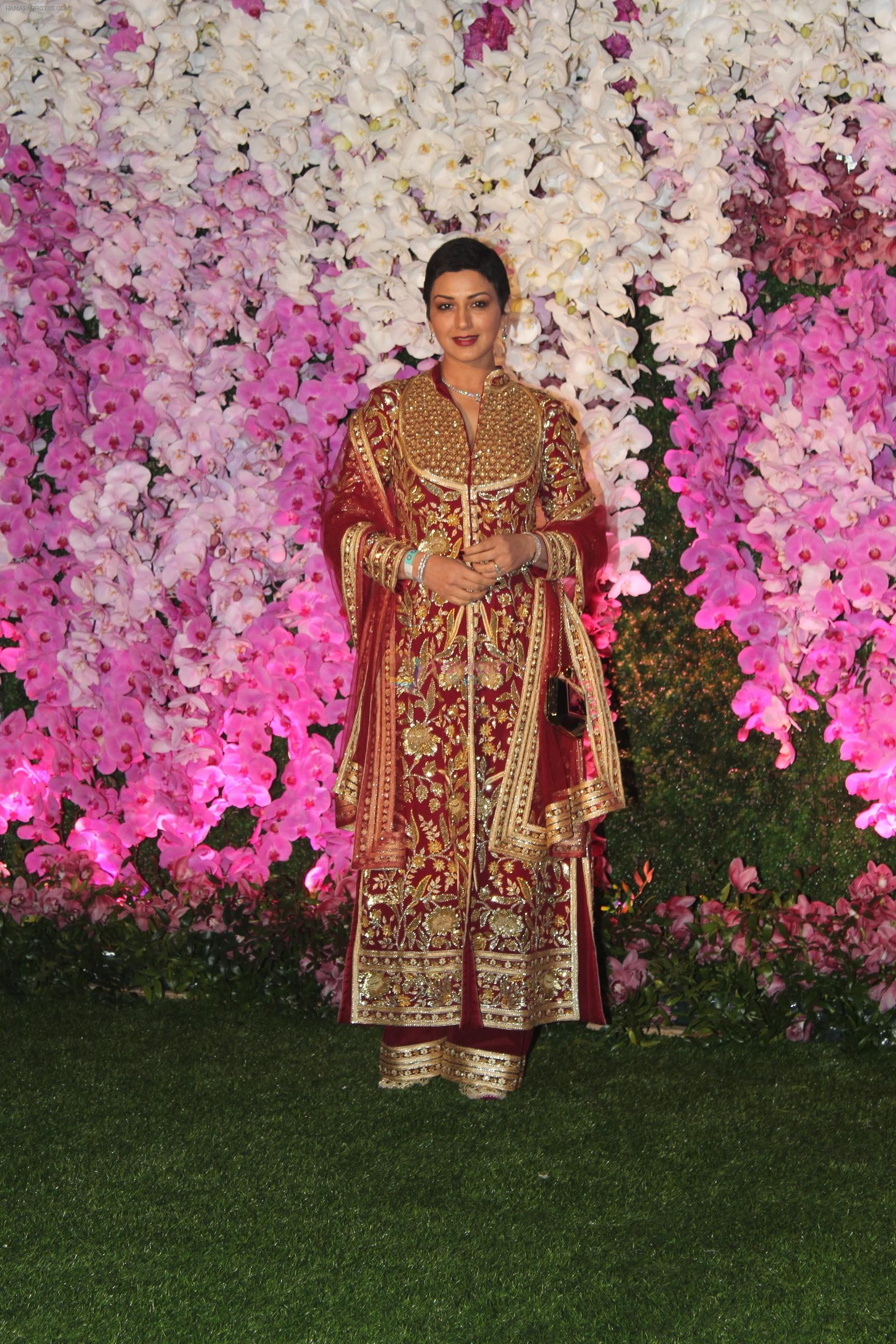 Sonali Bendre at Akash Ambani & Shloka Mehta wedding in Jio World Centre bkc on 10th March 2019