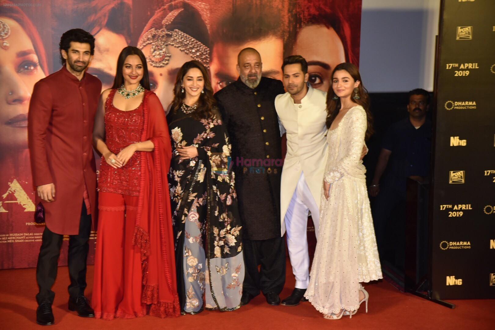 Alia Bhatt, Varun Dhawan, Sanjay Dutt, Sonakshi Sinha, Aditya Roy Kapoor, Madhuri Dixit at the Teaser launch of KALANK on 11th March 2019