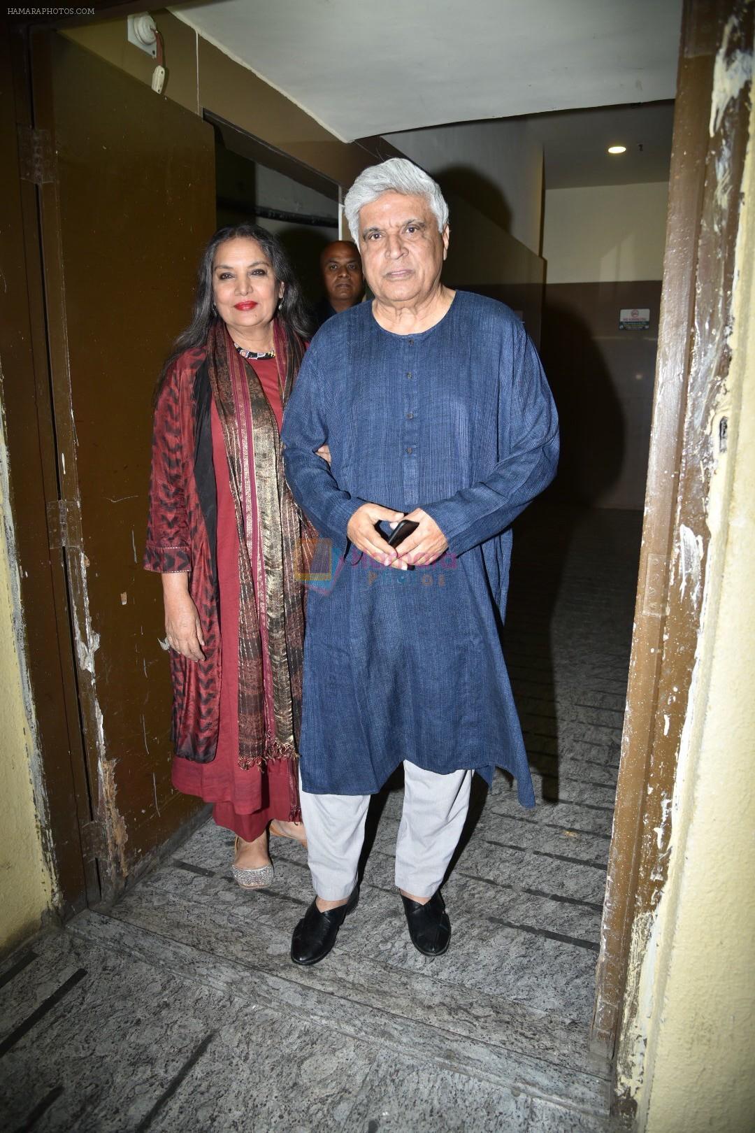 Shabana Azmi, Javed Akhtar at the Screening of movie photograph on 13th March 2019