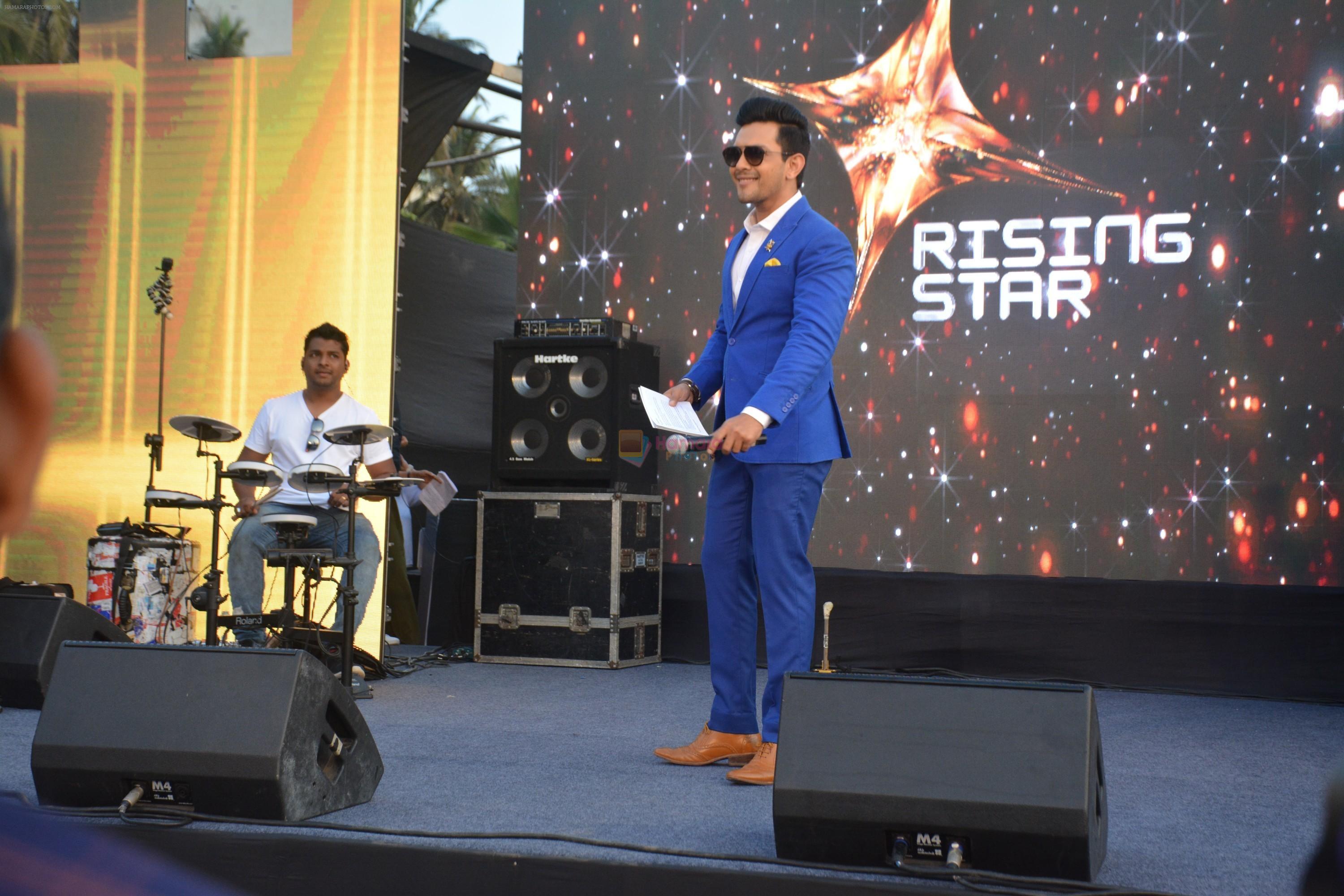 Aditya Narayan at the Launch of third season of Color's Rising Star at Carter Road bandra on 13th March 2019