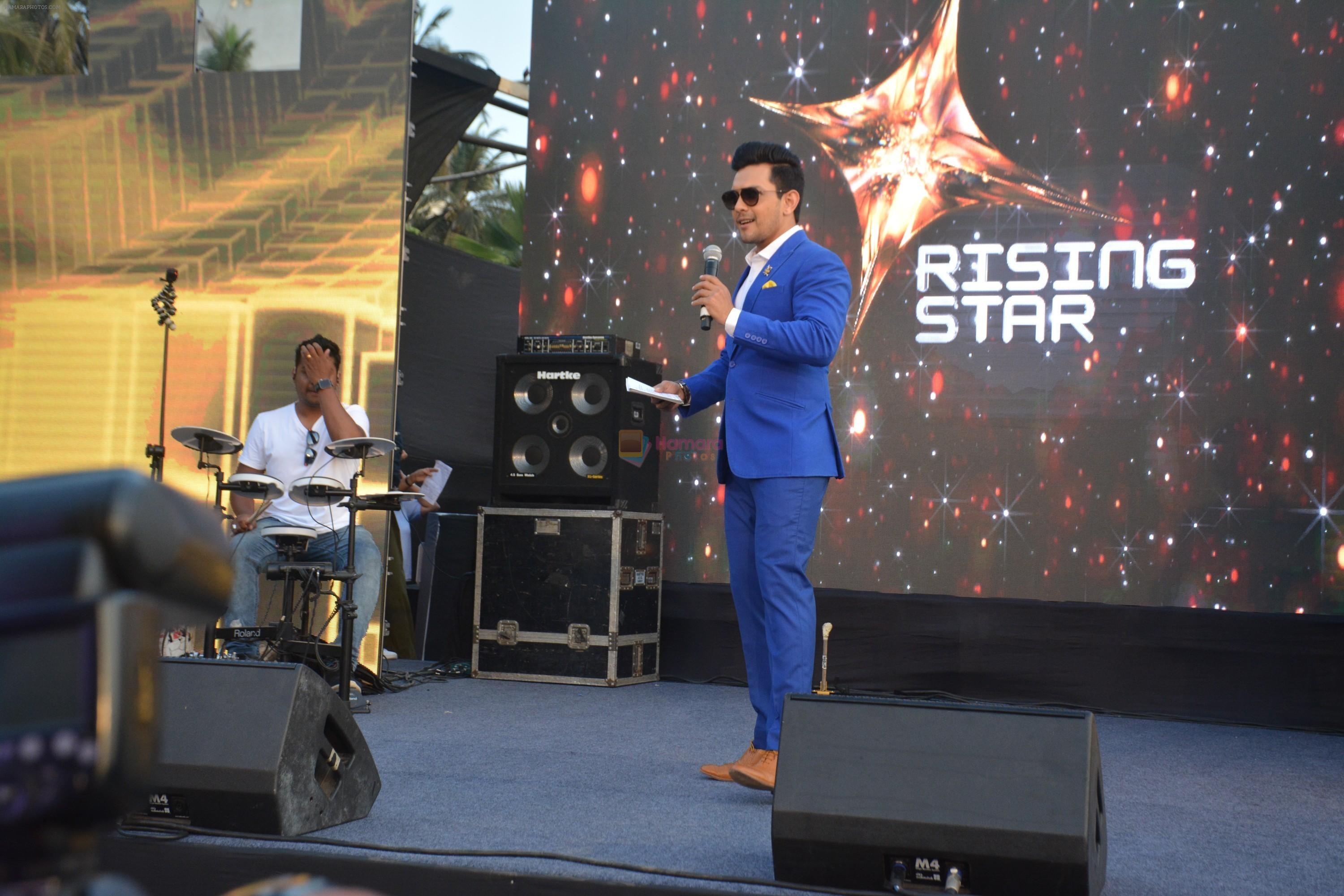 Aditya Narayan at the Launch of third season of Color's Rising Star at Carter Road bandra on 13th March 2019