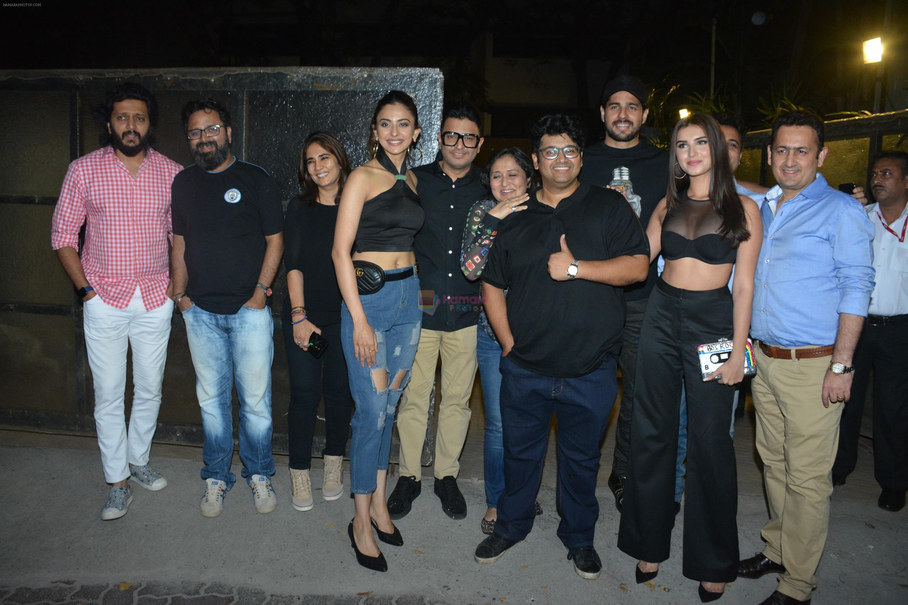 Rakul Preet Singh, Riteish Deshmukh, Tara Sutaria, Sidharth Malhotra at the Wrapup party of film Marjaavaan at Otters club in bandra on 18th March 2019