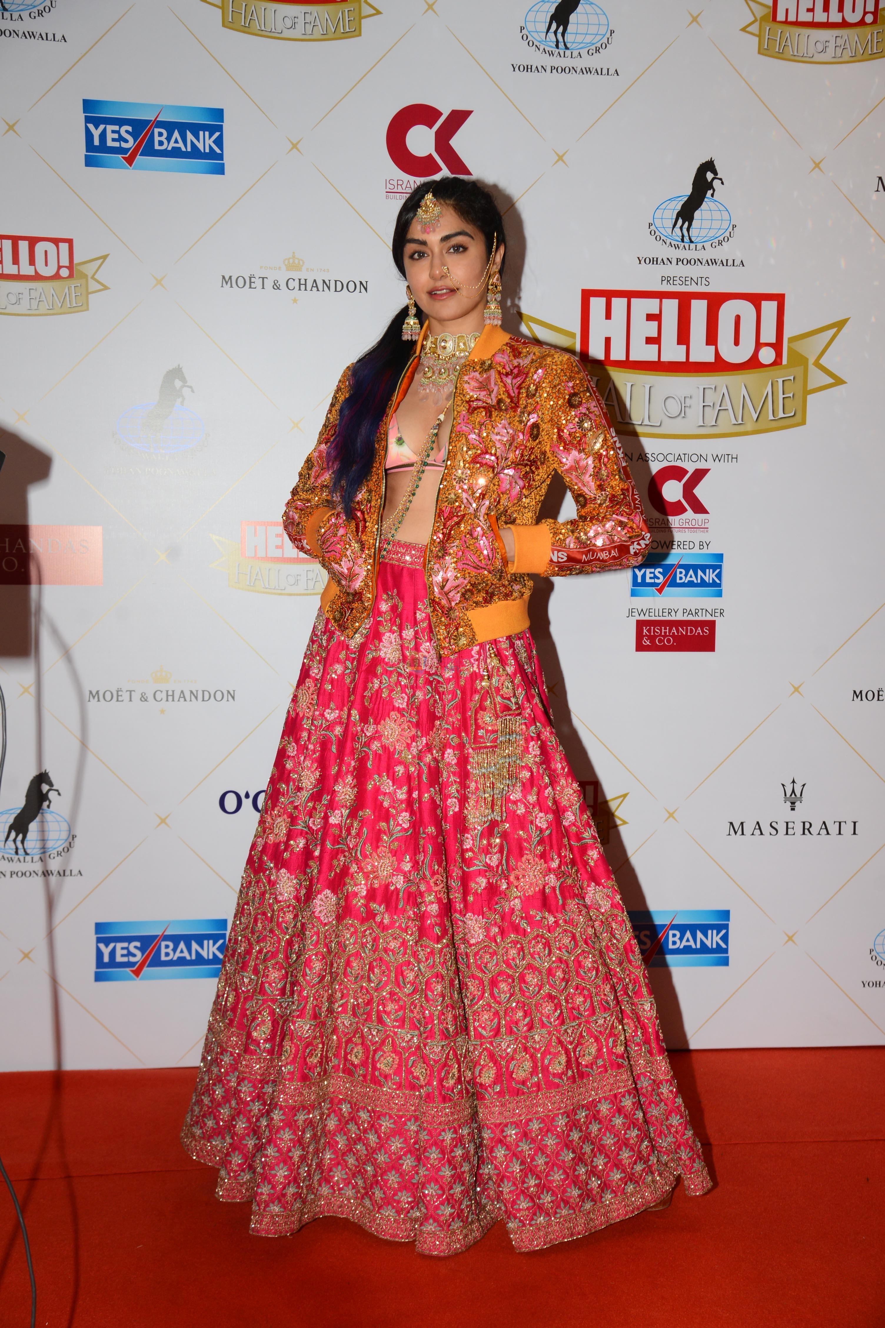 Adah Sharma at the Hello Hall of Fame Awards in St Regis hotel on 18th March 2019
