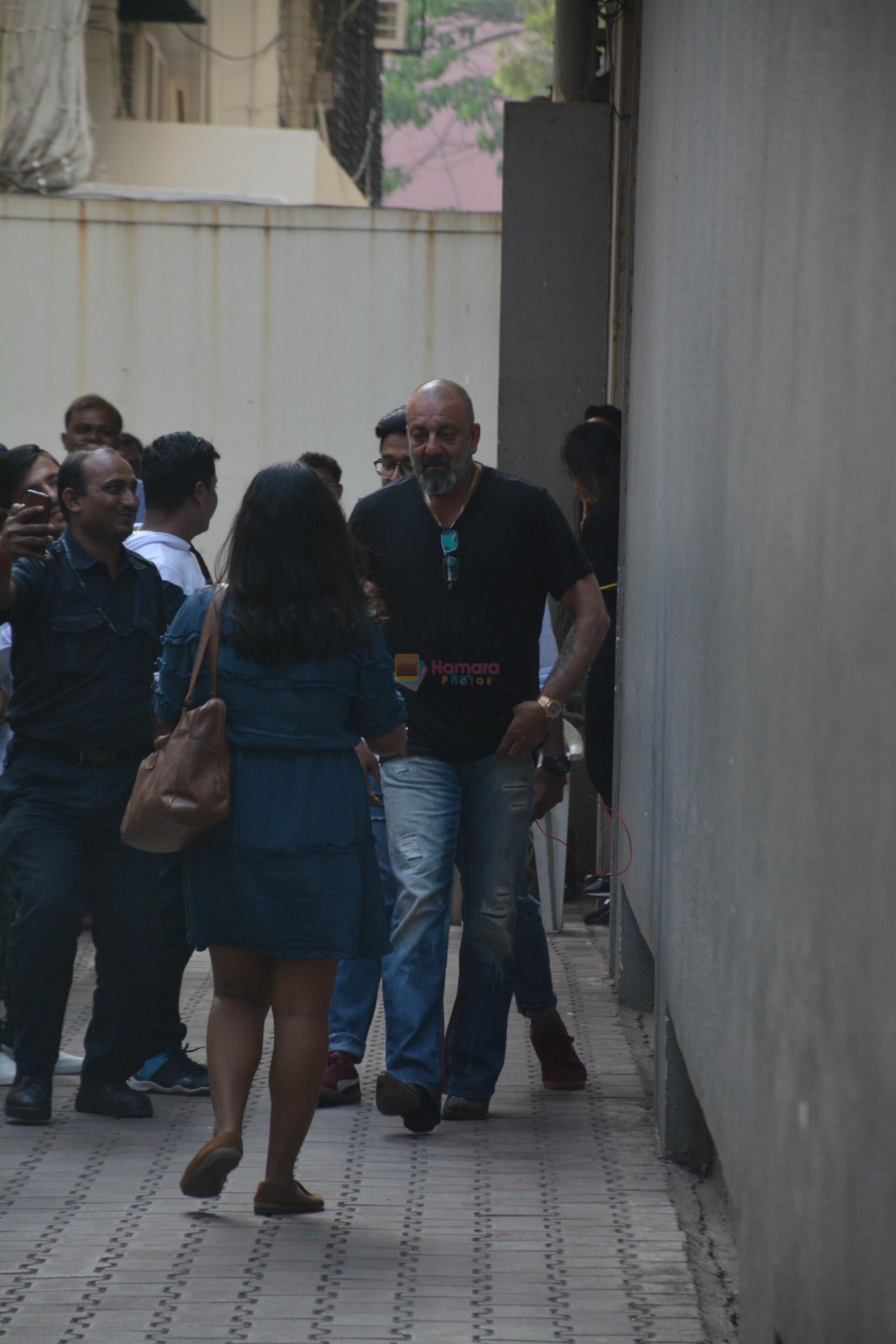 Sanjay dutt spotted at vishesh films office in bandra on 18th March 2019