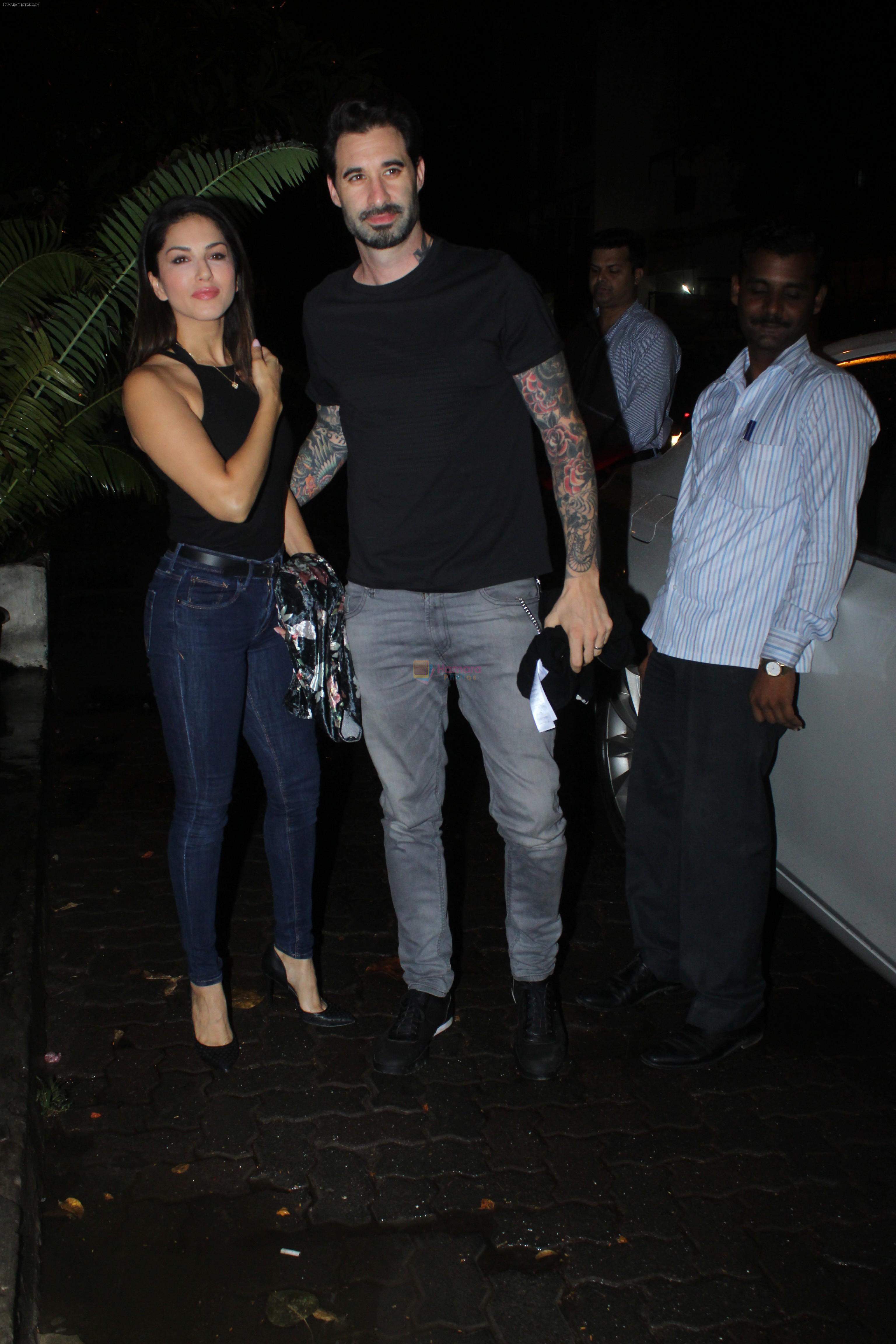 Sunny Leone & husband spotted at bayroute in juhu on 10th June 2019