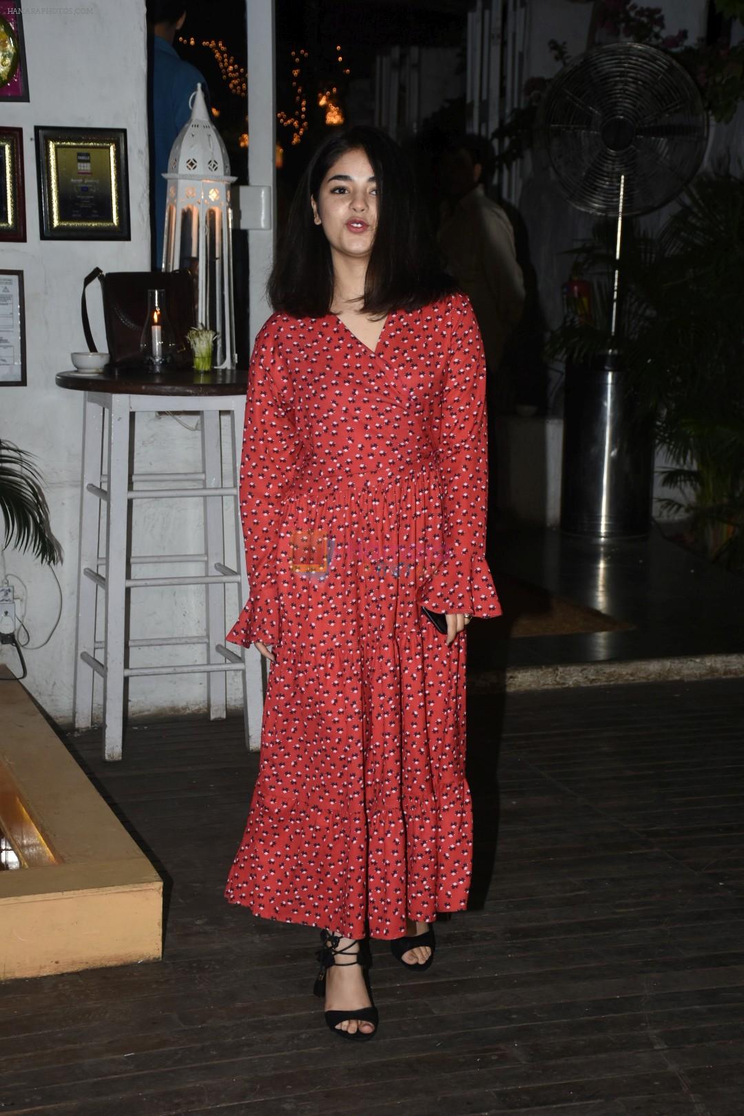 Zaira Wasim at the wrapup party of film Sky is Pink at olive in bandra on 12th June 2019