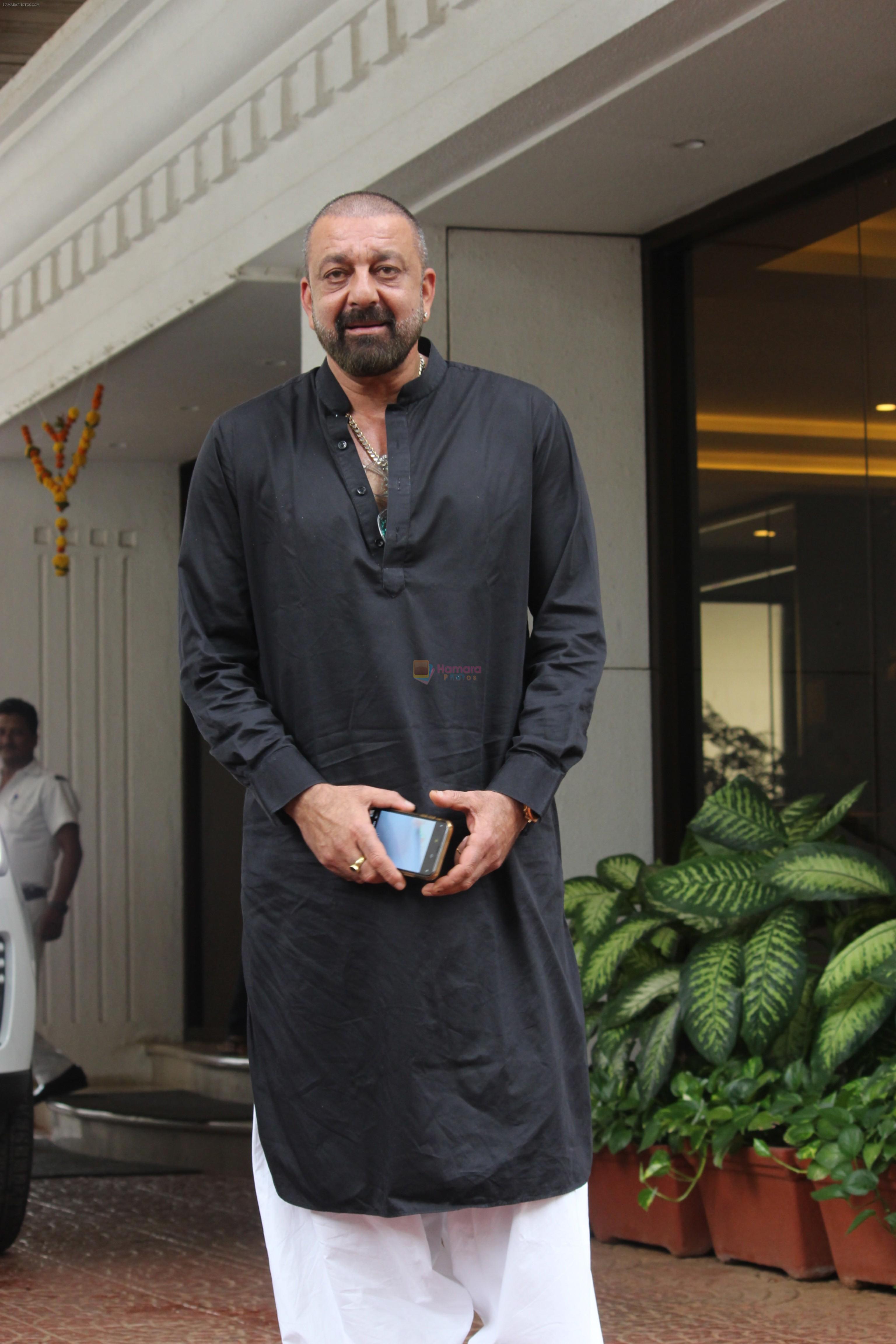 Sanjay Dutt spotted at Anand Pandit's house in juhu on 13th June 2019