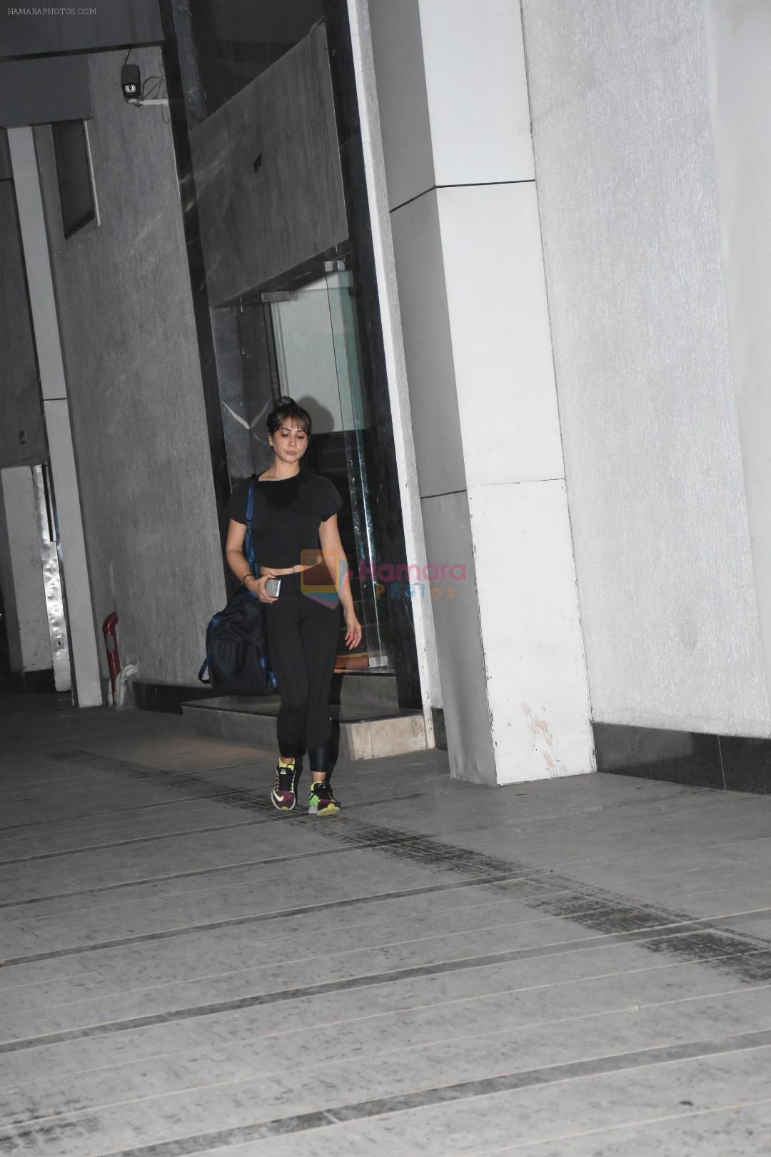 Kim Sharma spotted at gym in Khar on 17th June 2019