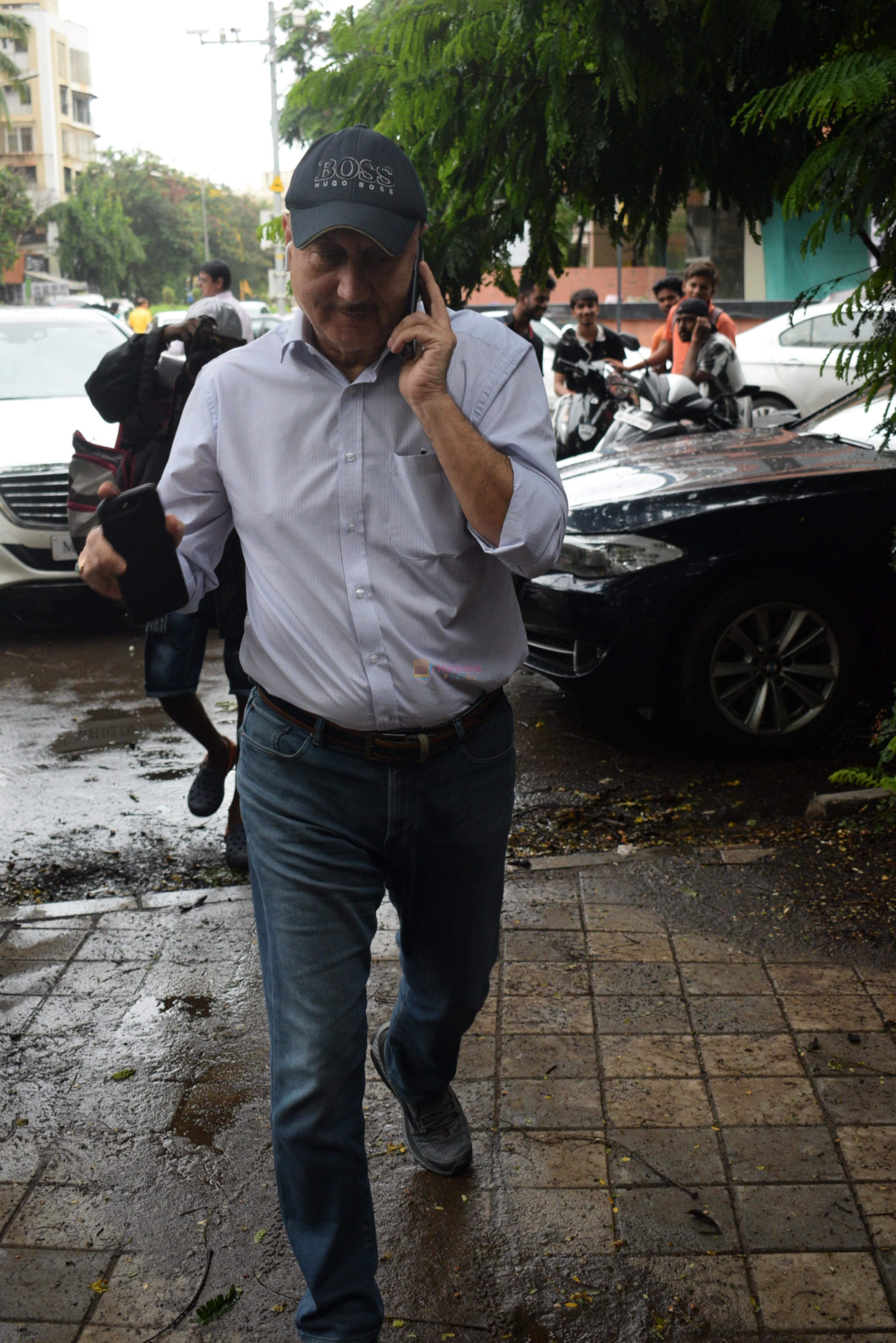 Anupam Kher spotted at Kromakay juhu on 18th June 2019