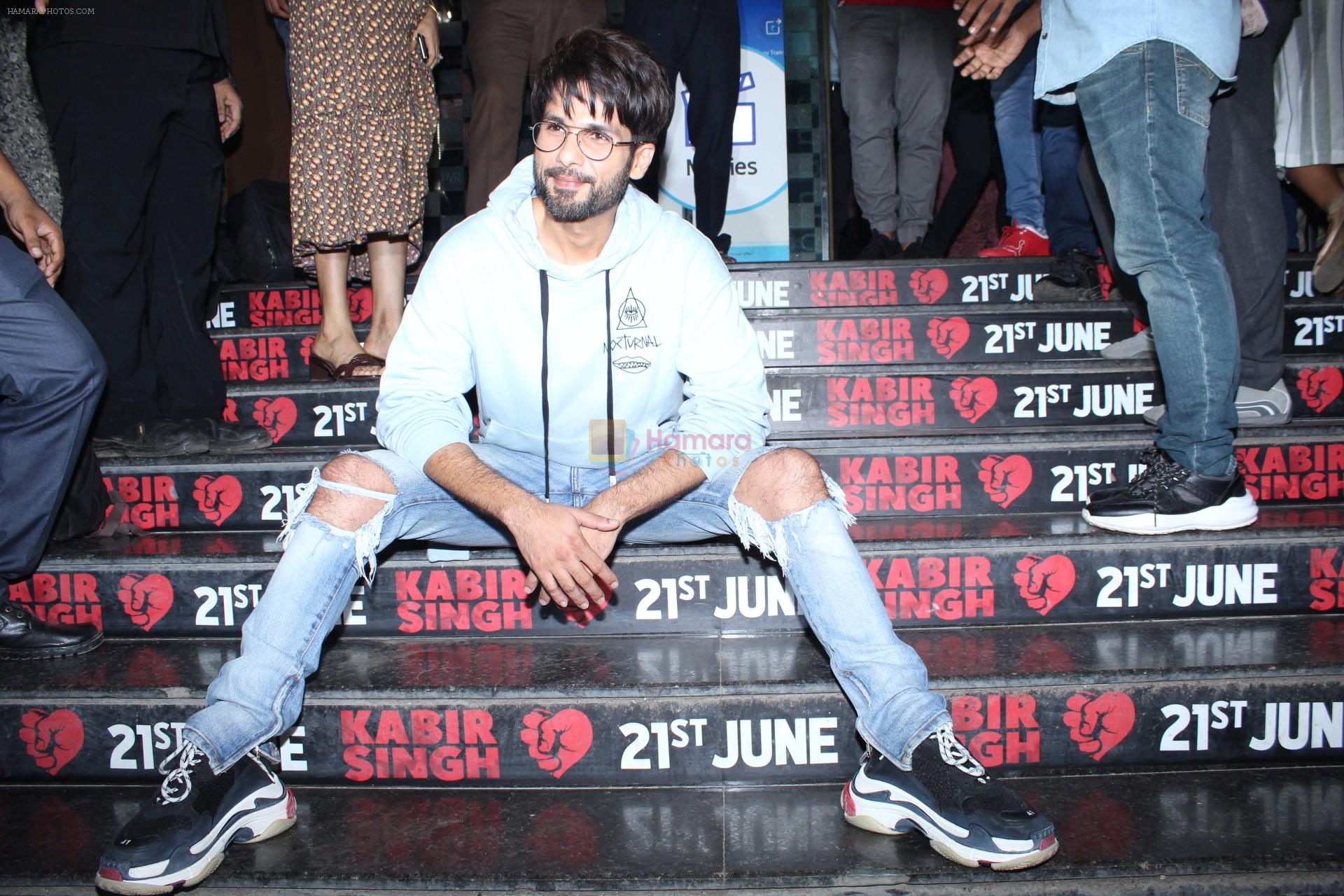 Shahid Kapoor at Kabir Singh screening in pvr icon, andheri on 20th June 2019