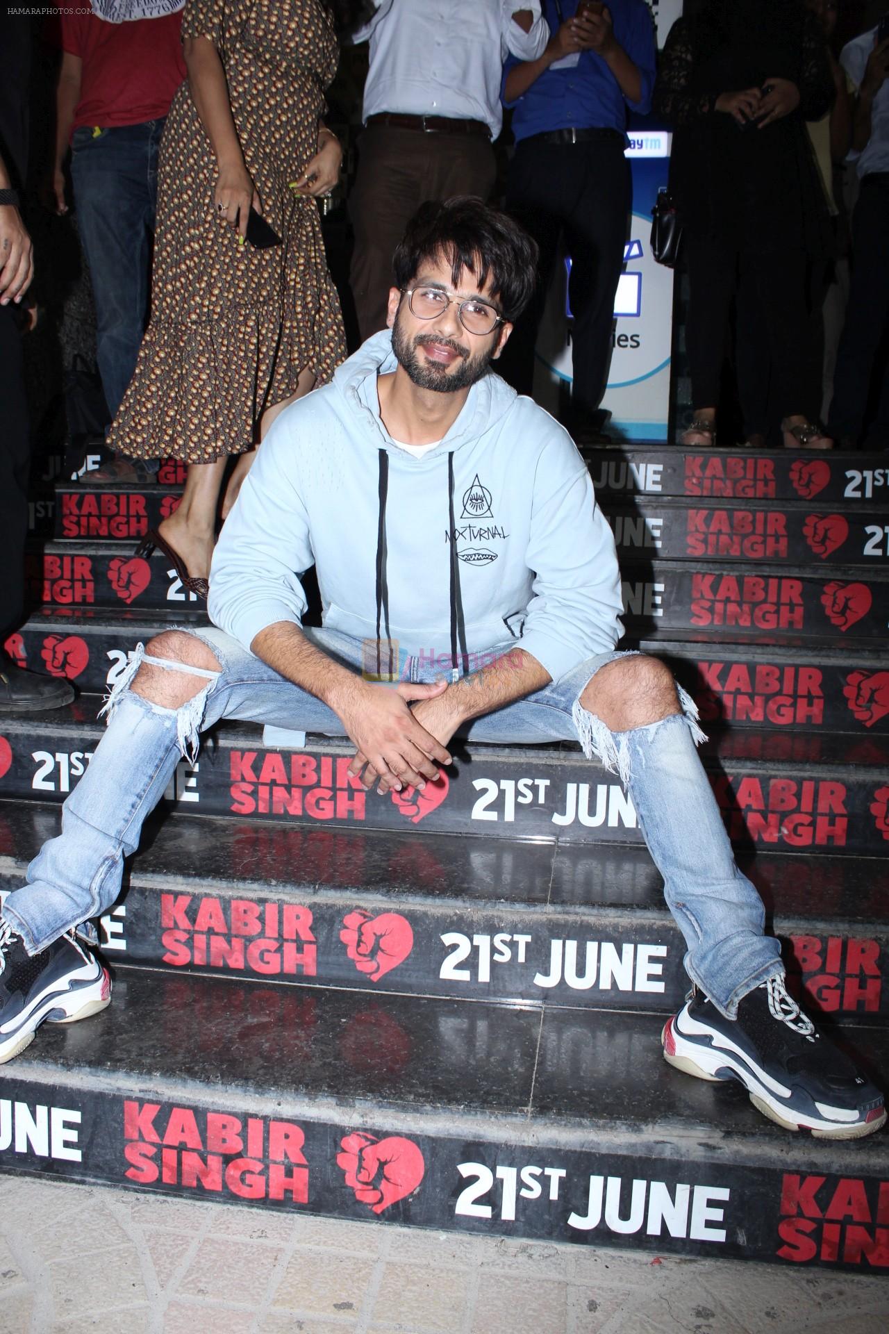 Shahid Kapoor at Kabir Singh screening in pvr icon, andheri on 20th June 2019