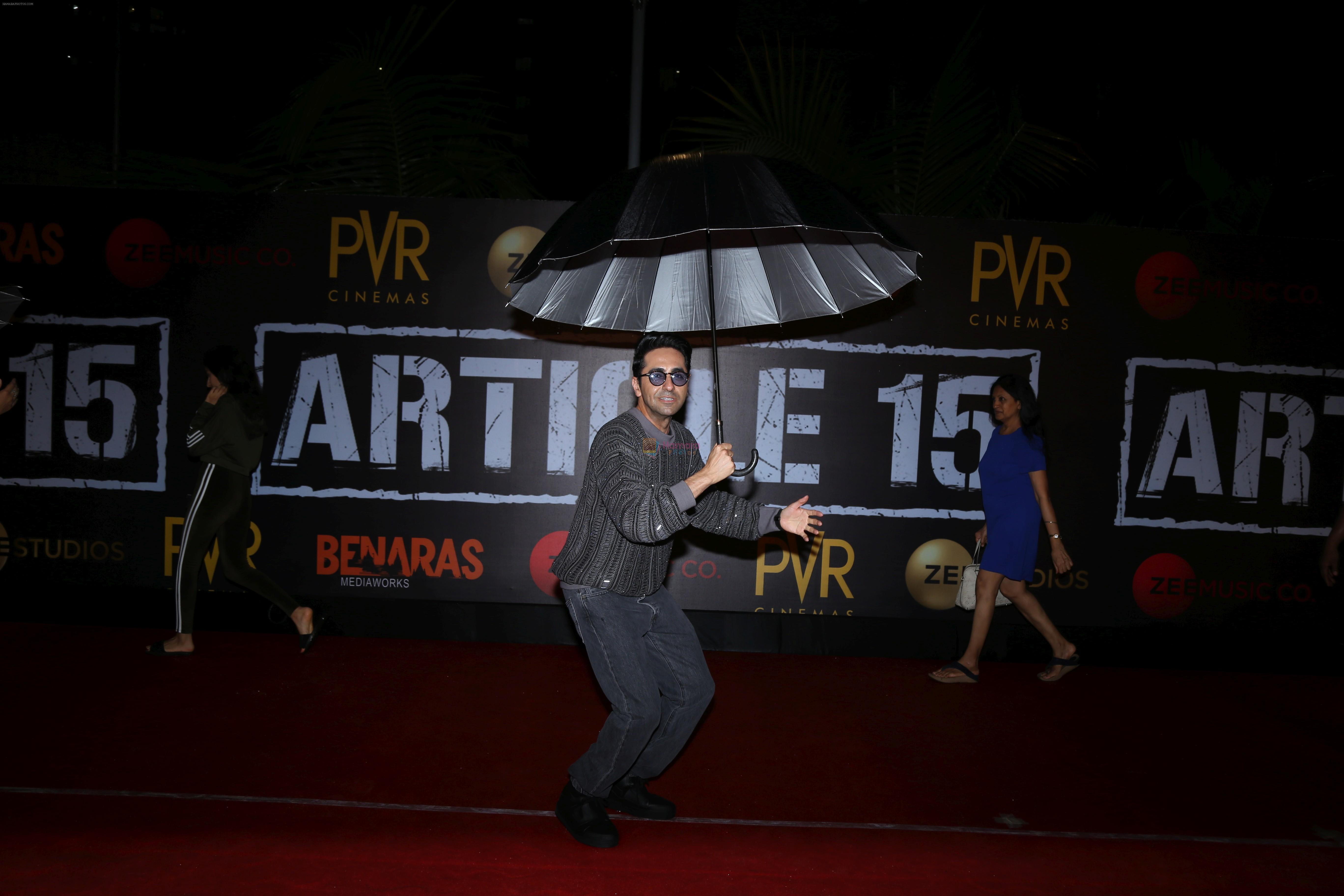 Ayushmann Khurana at the Screening of film Article 15 in pvr icon, andheri on 26th June 2019