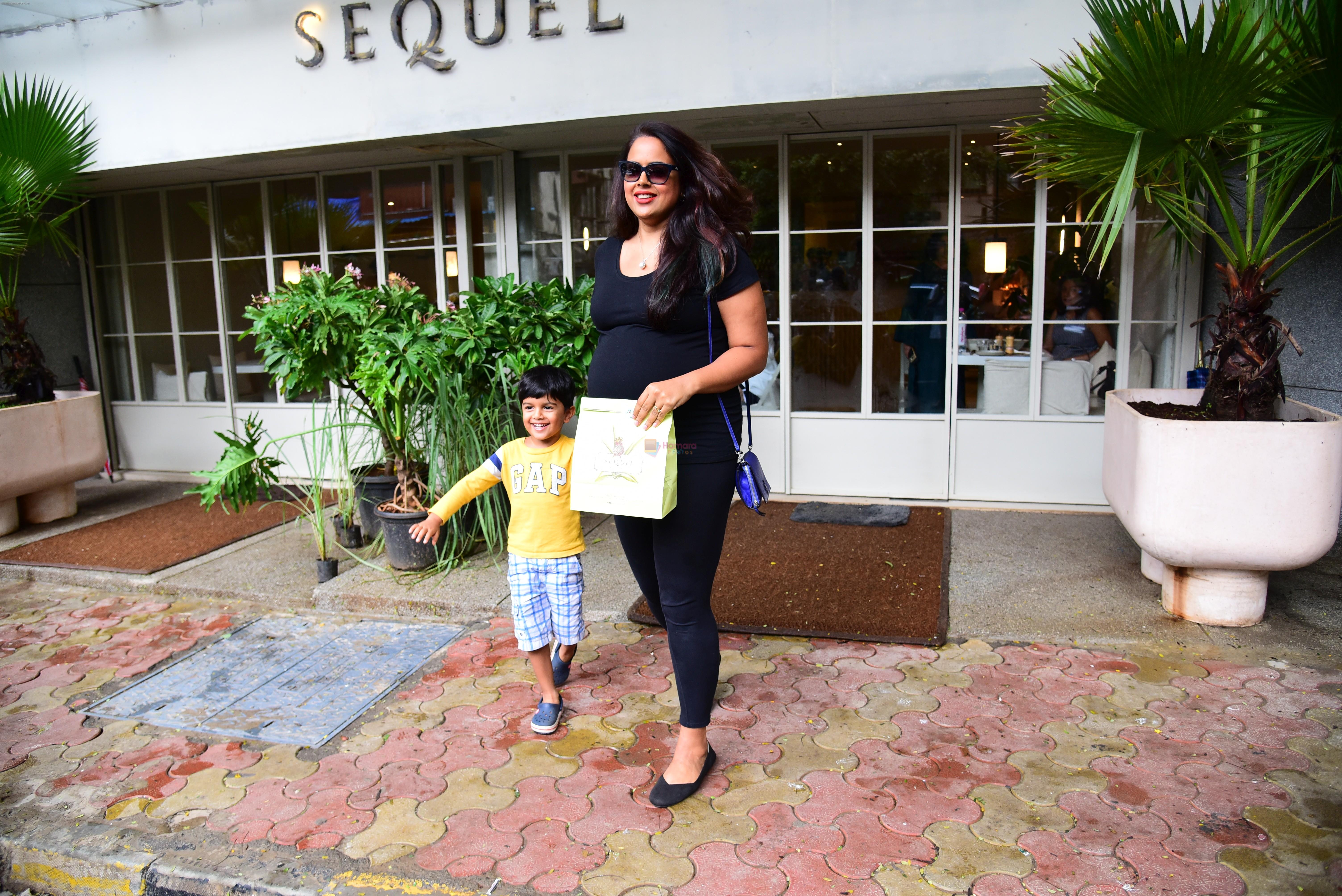 Sameera Reddy spotted at bandra on 6th July 2019