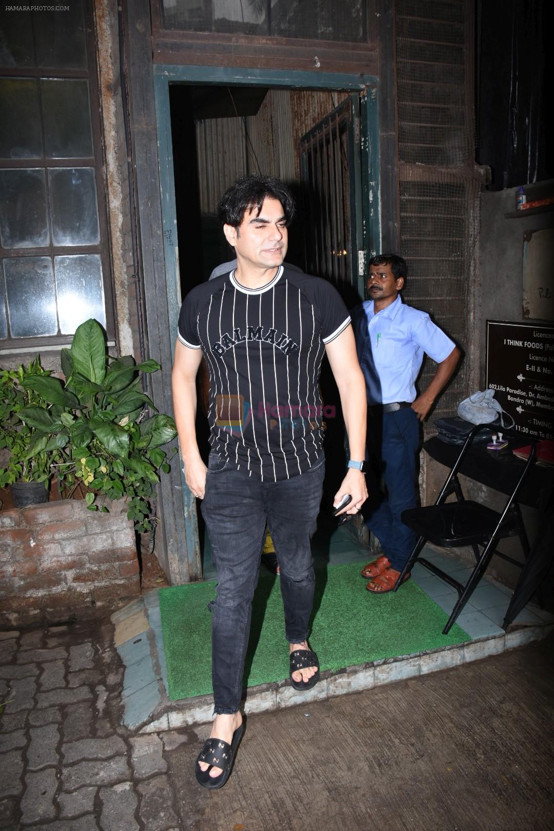 Arbaaz Khan spotted at palli village cafe bandra on 7th July 2019