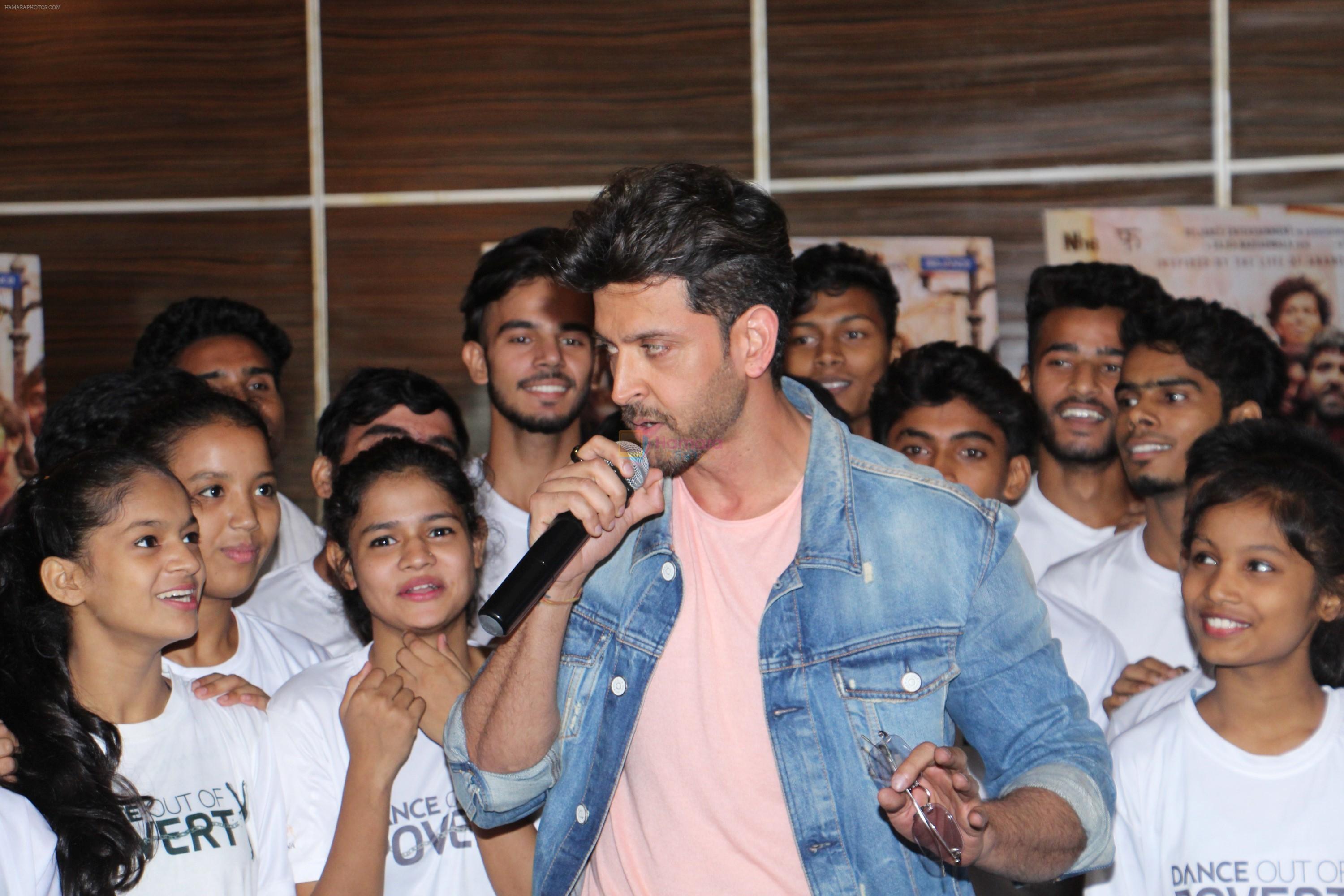 Hrithik Roshan at the promotion of film super 30 and dances with underprivileged kids from NGO Dance out of poverty on 9th July 2019