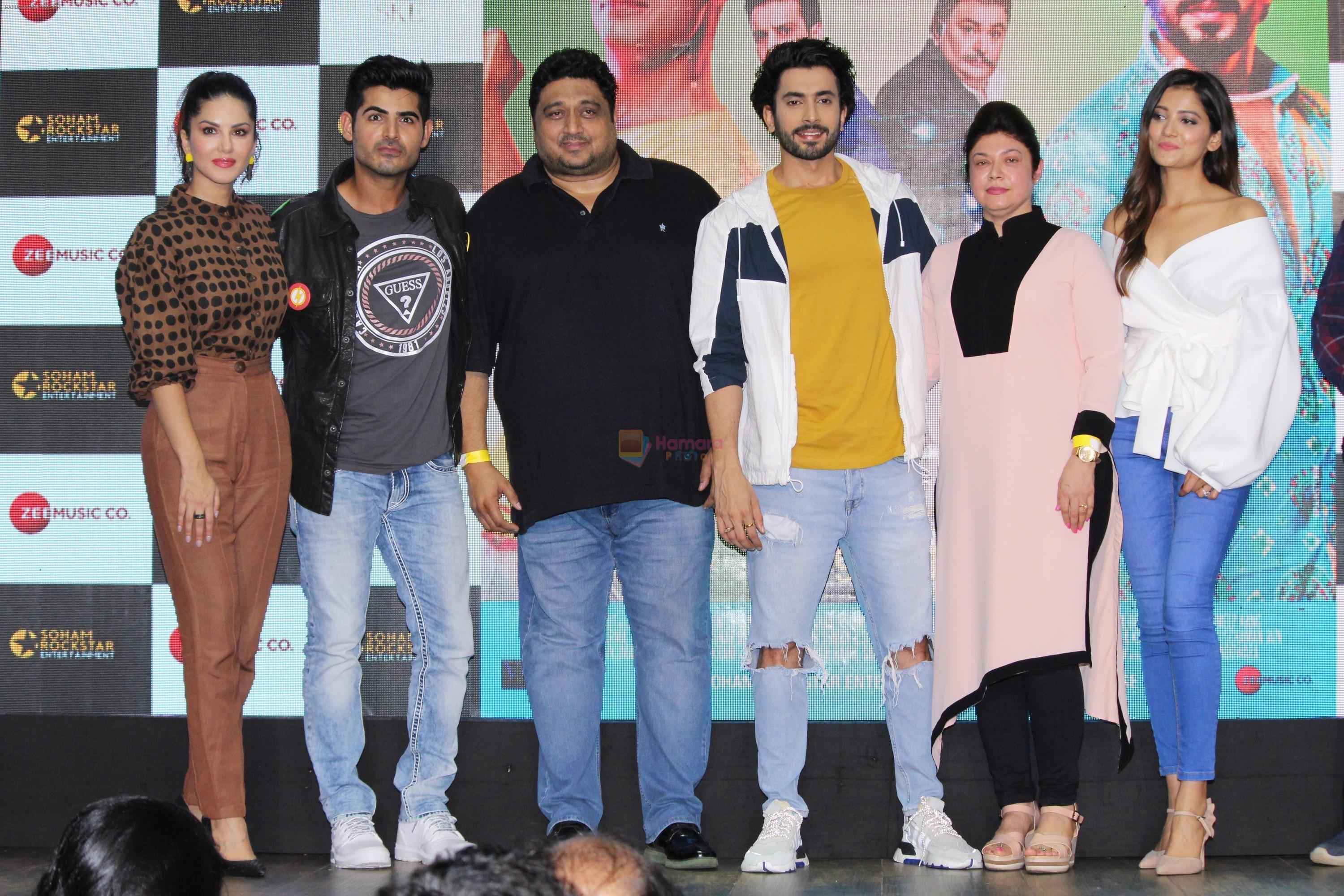 Sunny Leone, Sunny Singh Nijjar, Omkar Kapoor, Smeep Kang at the Song Launch Funk Love from movie Jhootha Kahin Ka on 11th July 2019