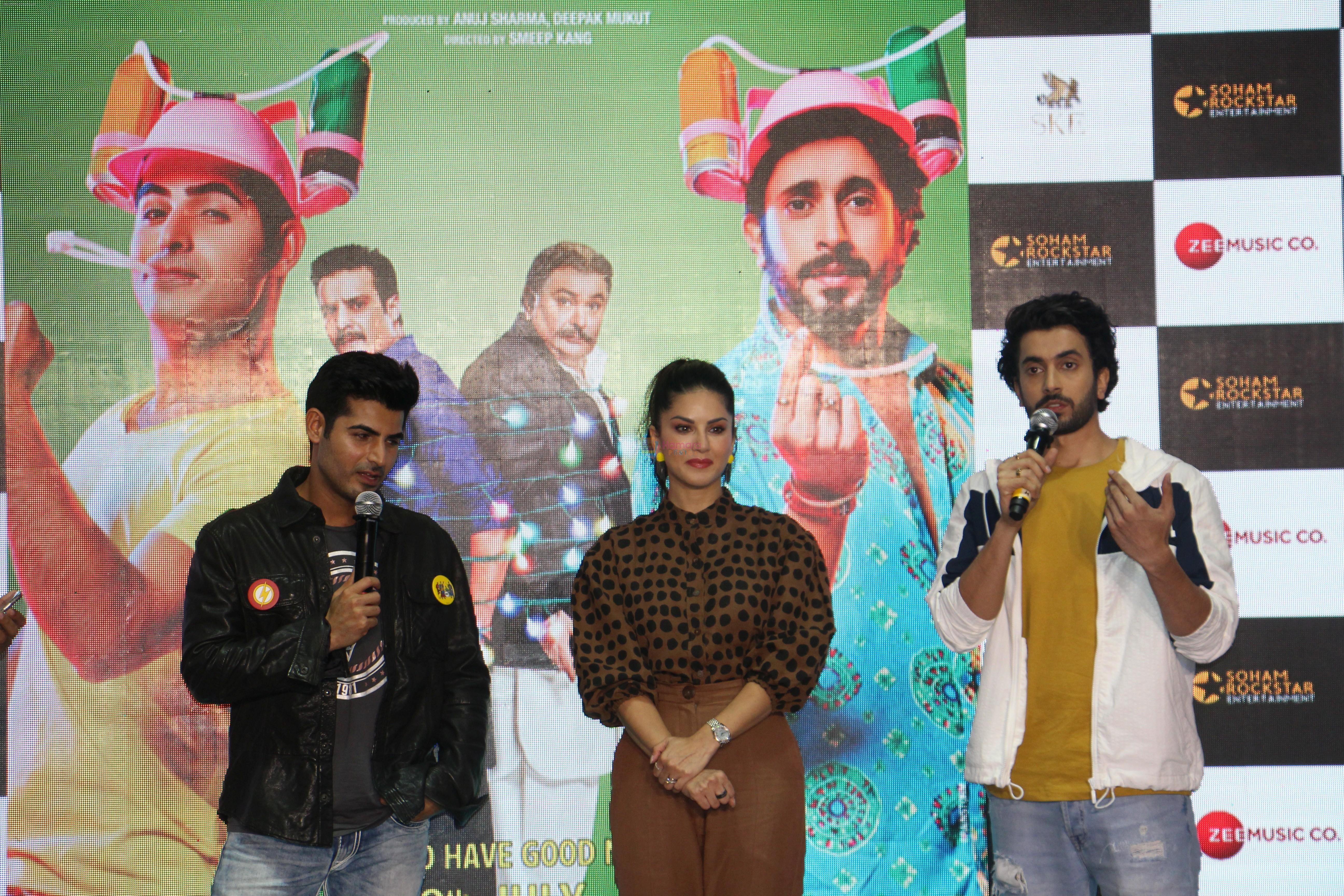 Sunny Leone, Sunny Singh Nijjar, Omkar Kapoor at the Song Launch Funk Love from movie Jhootha Kahin Ka on 11th July 2019