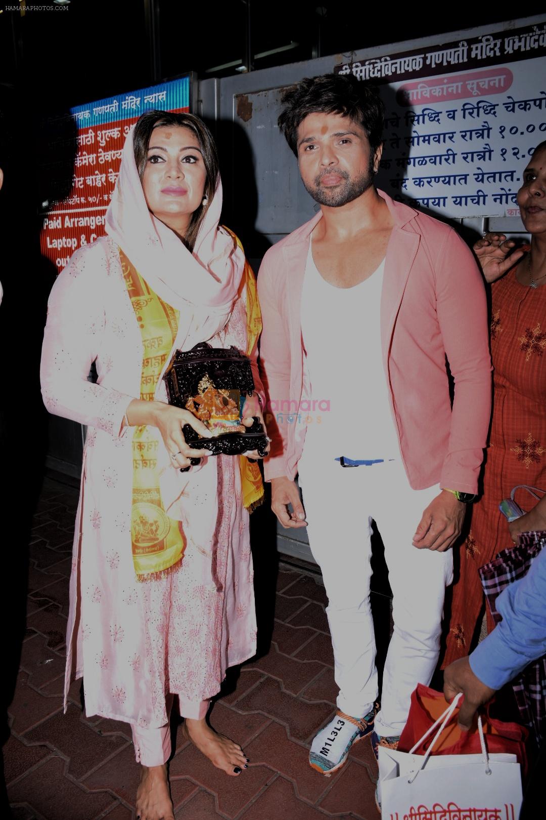 Himesh Reshammiya with wife spotted at Sidhivinayak temple on 24th July 2019