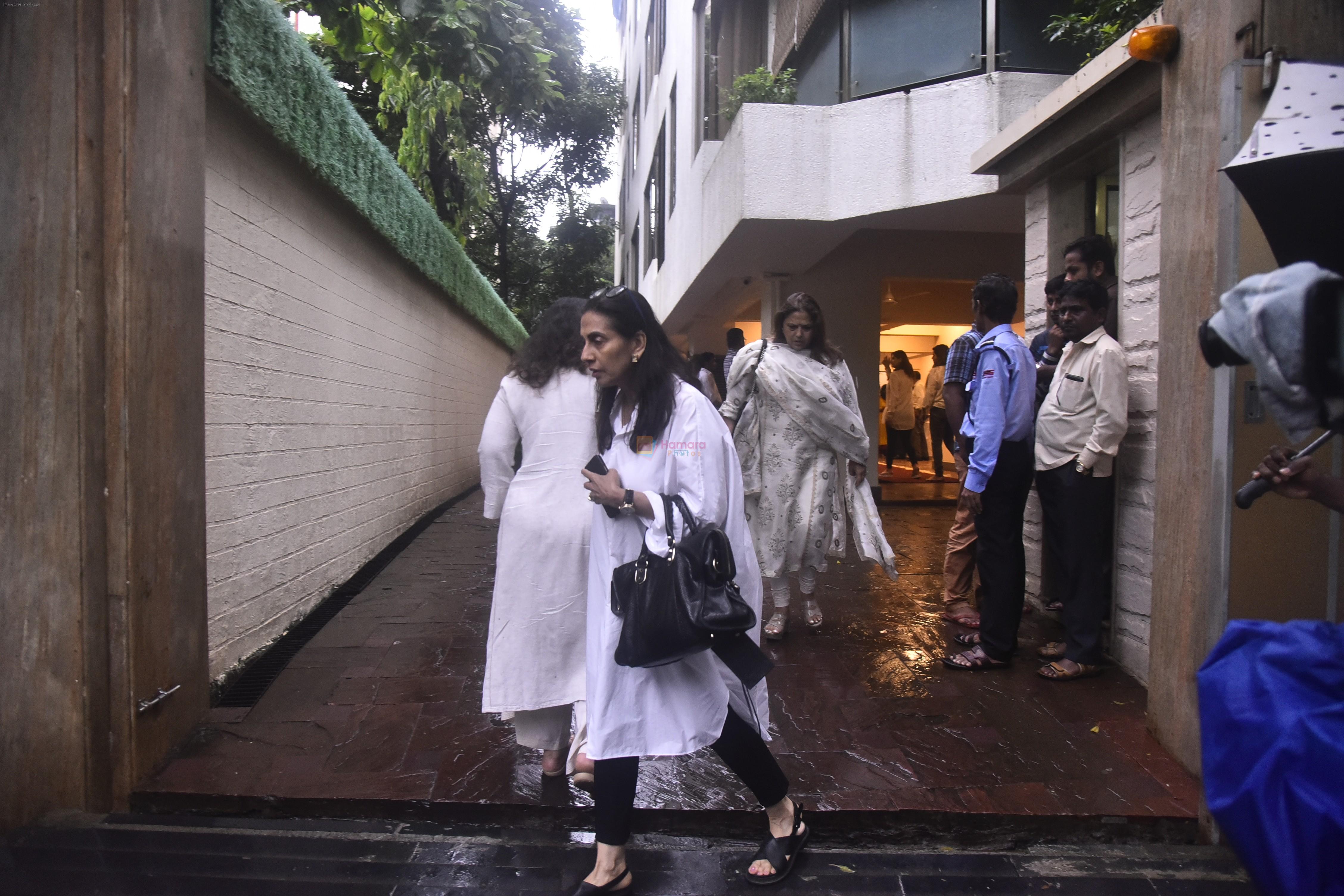 at prayer meet of  Kaykasshan Patel's husband Areef Patel at his house in bandra  on 30th July 2019