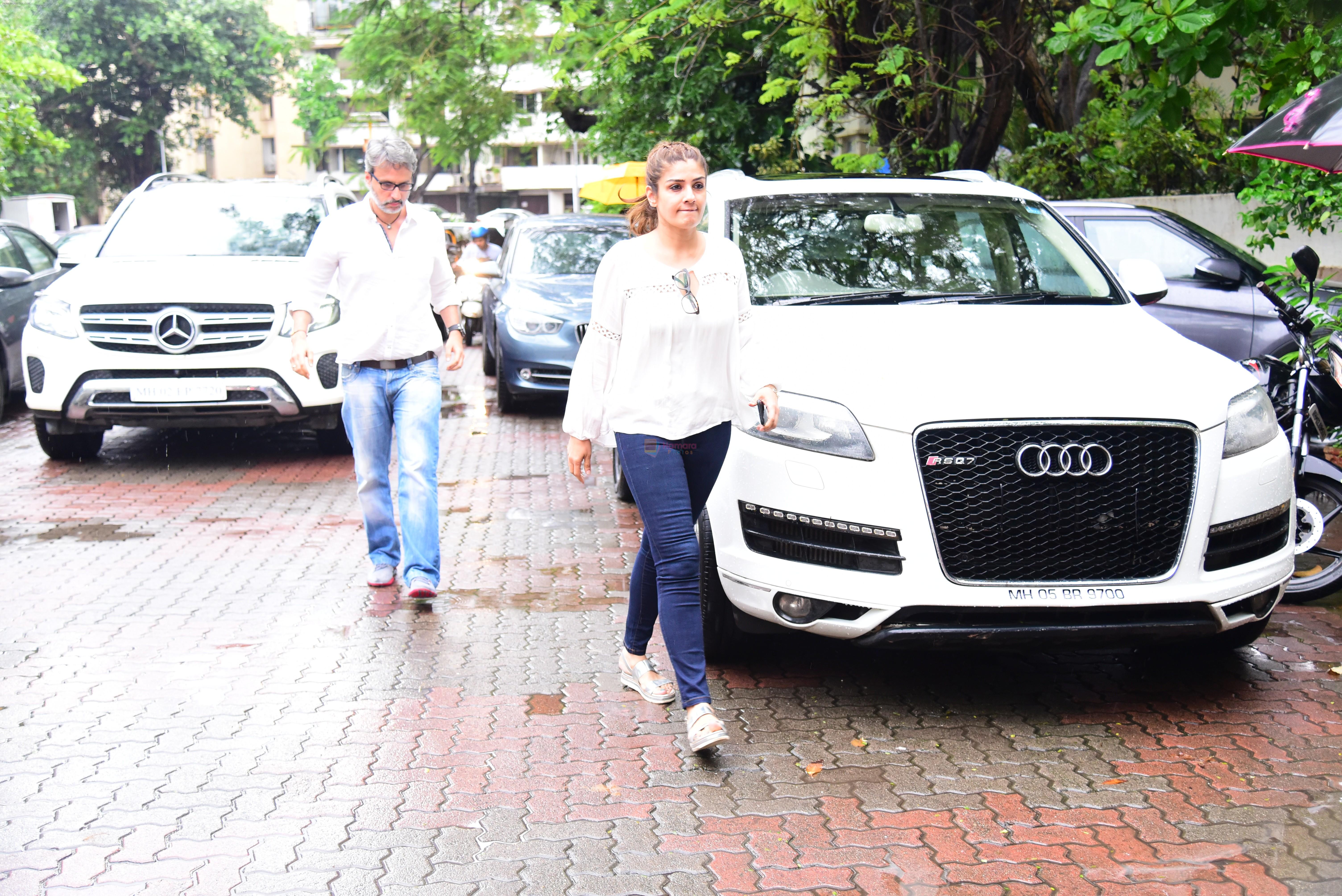 Raveena Tandon at prayer meet of  Kaykasshan Patel's husband Areef Patel at his house in bandra  on 30th July 2019