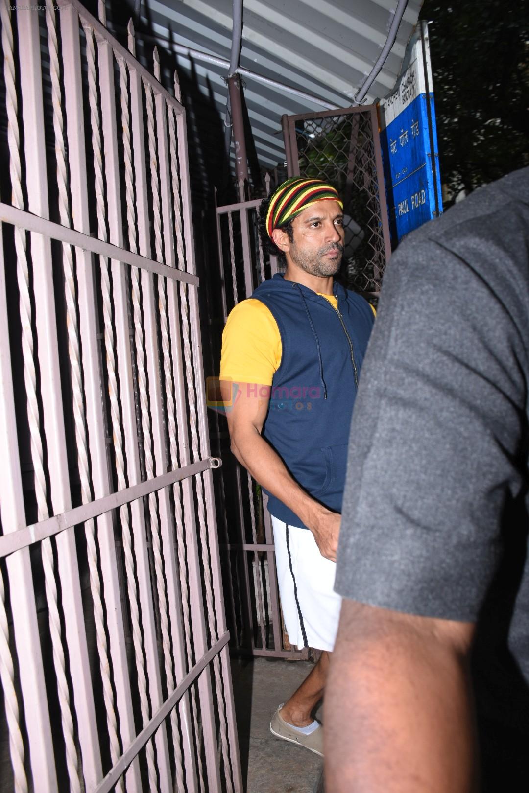 Farhan Akhtar spotted at dubbing studio in bandra on 6th Aug 2019