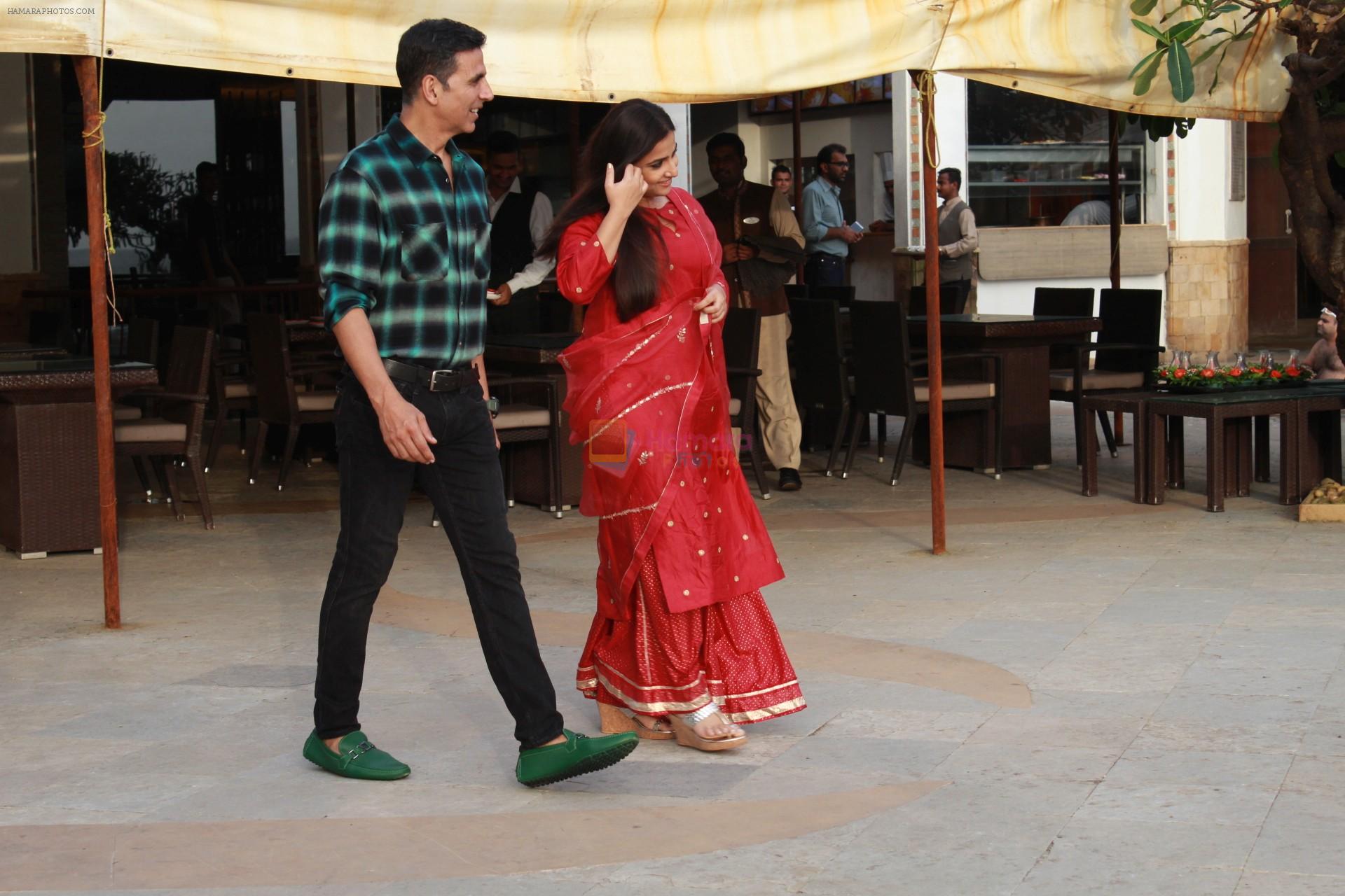 Akshay Kumar & Vidya Balan at the media interactions for film Mission Mangal at Sun n Sand on 18th Aug 2019