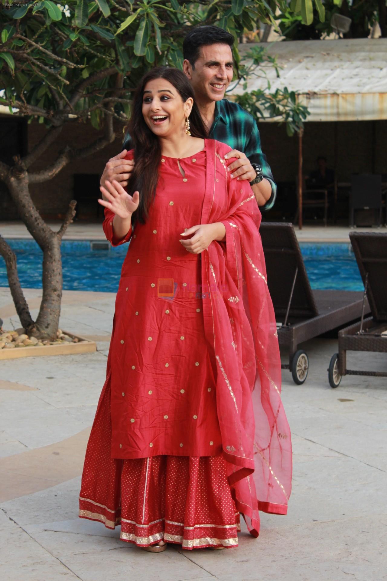 Akshay Kumar & Vidya Balan at the media interactions for film Mission Mangal at Sun n Sand on 18th Aug 2019